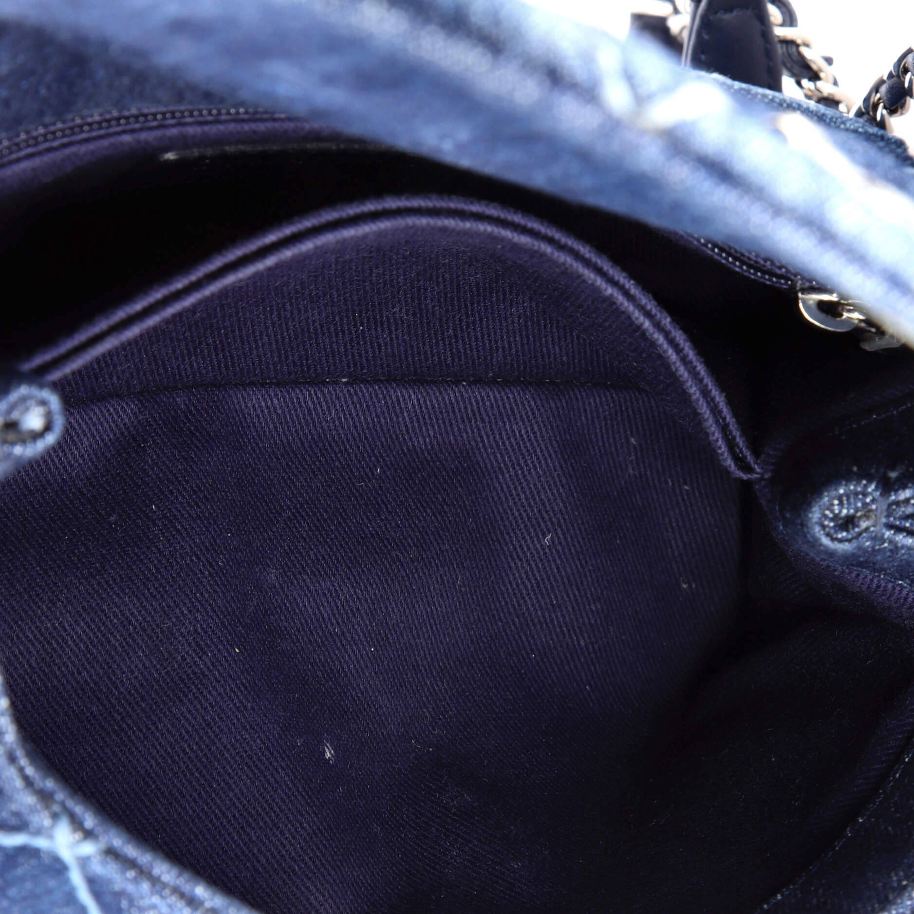Coco Top Handle Bag Quilted Denim Mini - Image 6