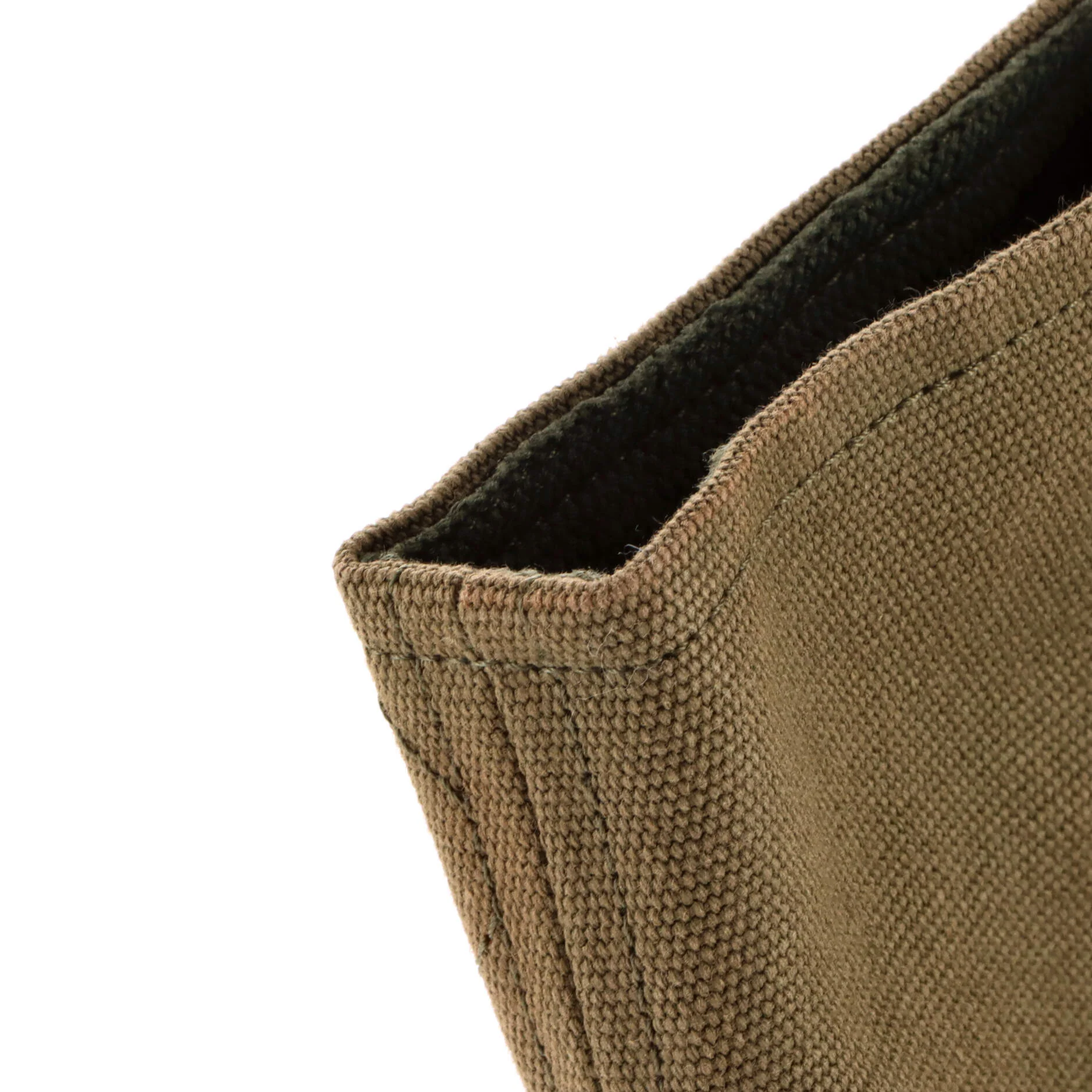 Cuba Double Pocket Shopping Tote Quilted Canvas and Tweed with Satin Large - Image 6