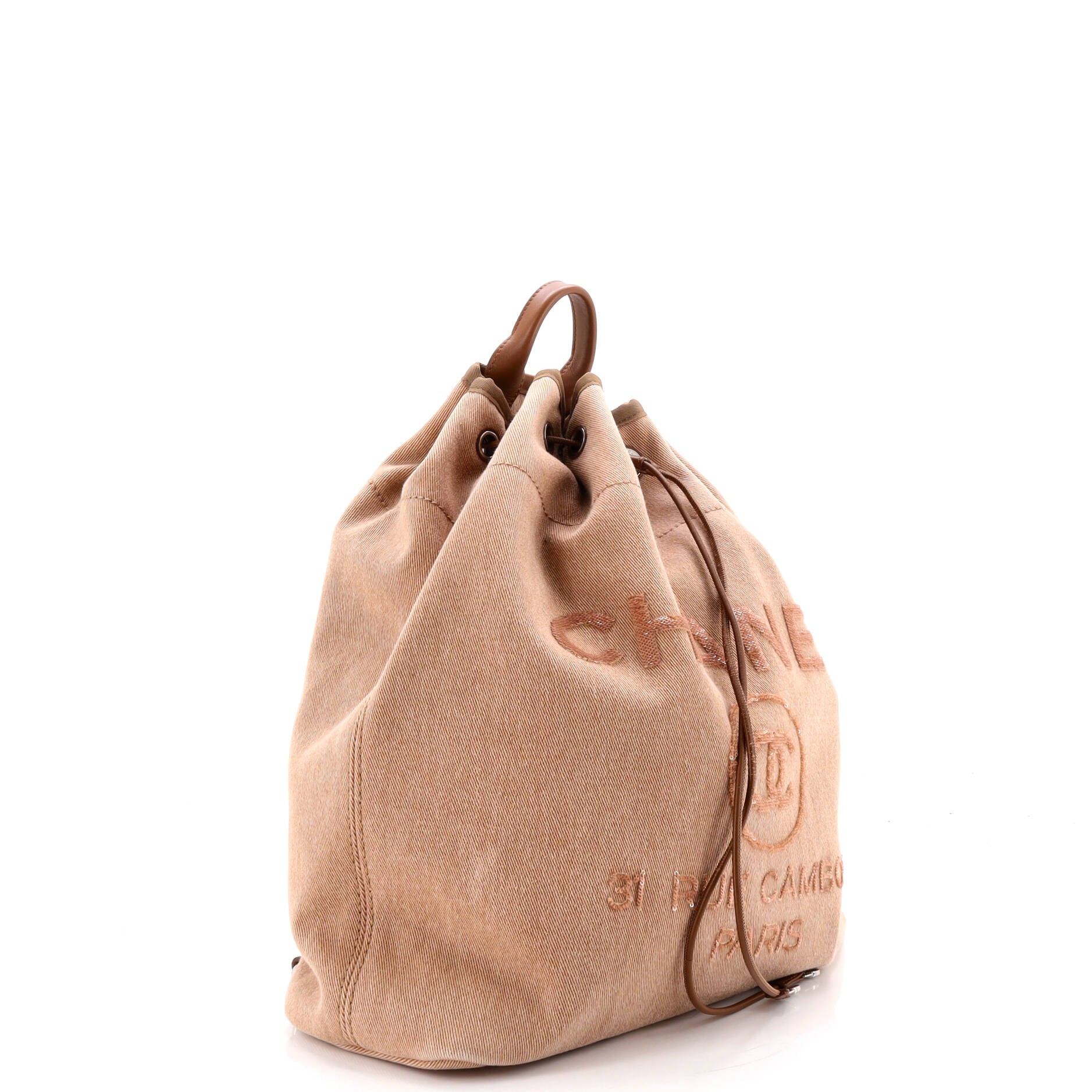 Deauville Backpack Canvas with Sequins Large - Image 2