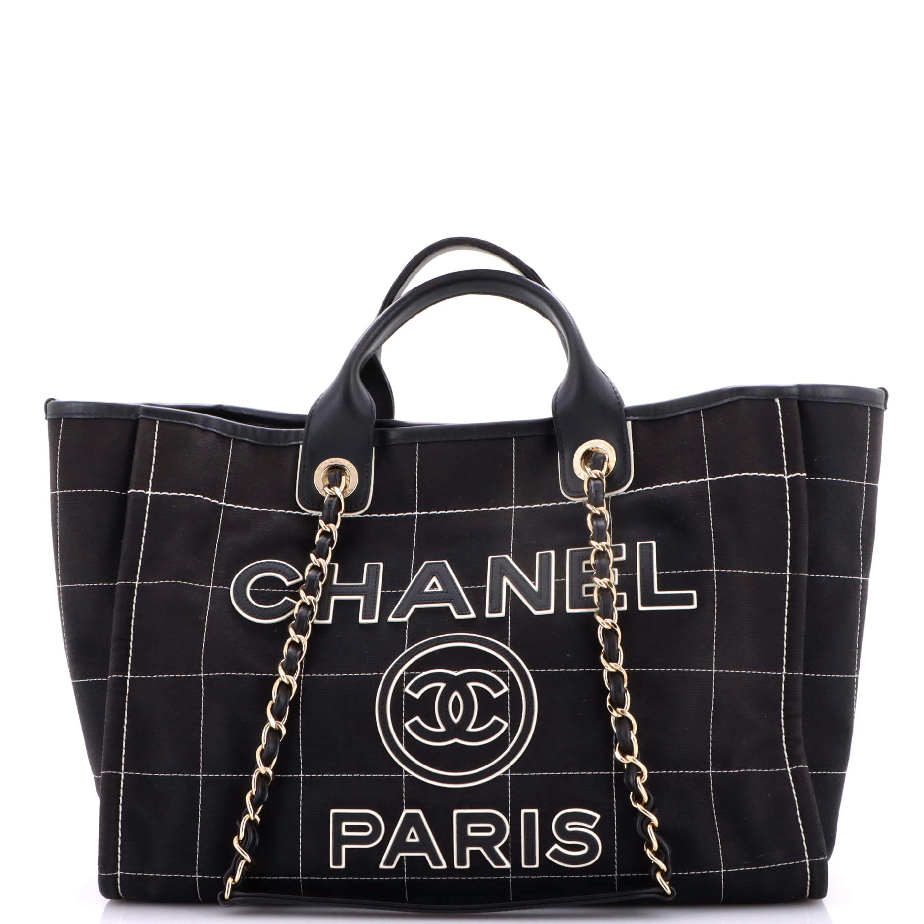 Deauville NM Tote Square Stitched Canvas Medium