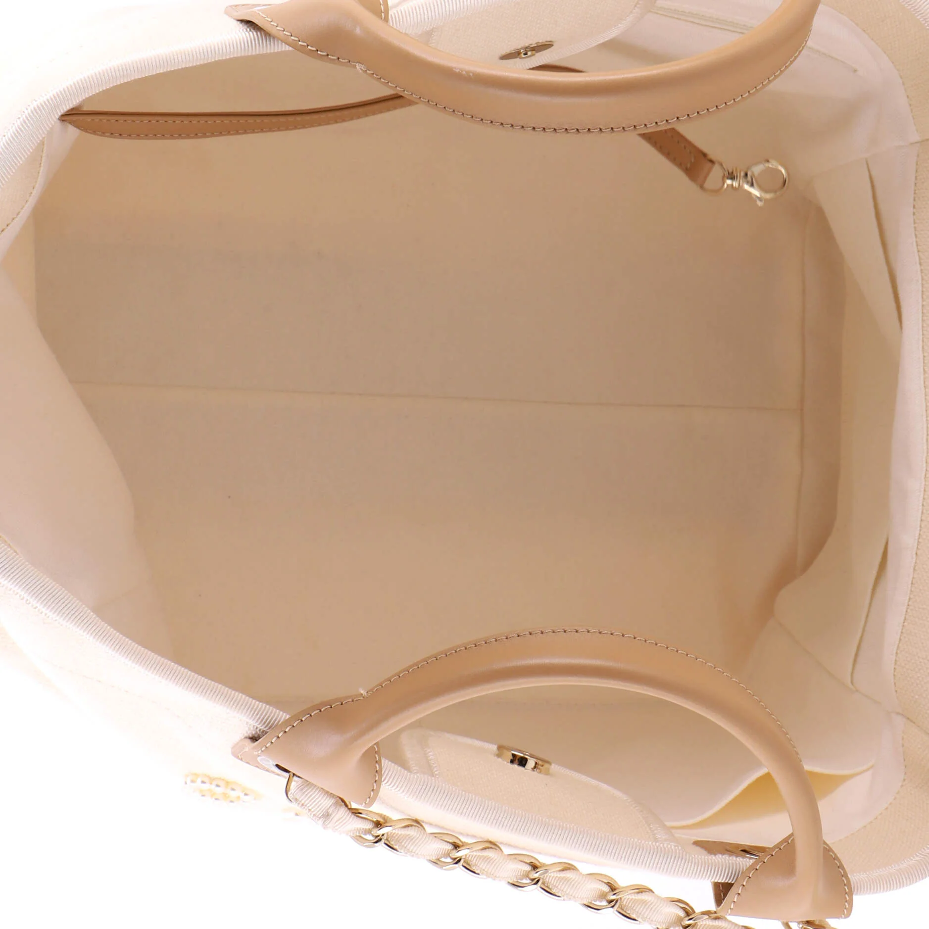 Deauville Tote Pearl Embellished Canvas Medium - Image 5