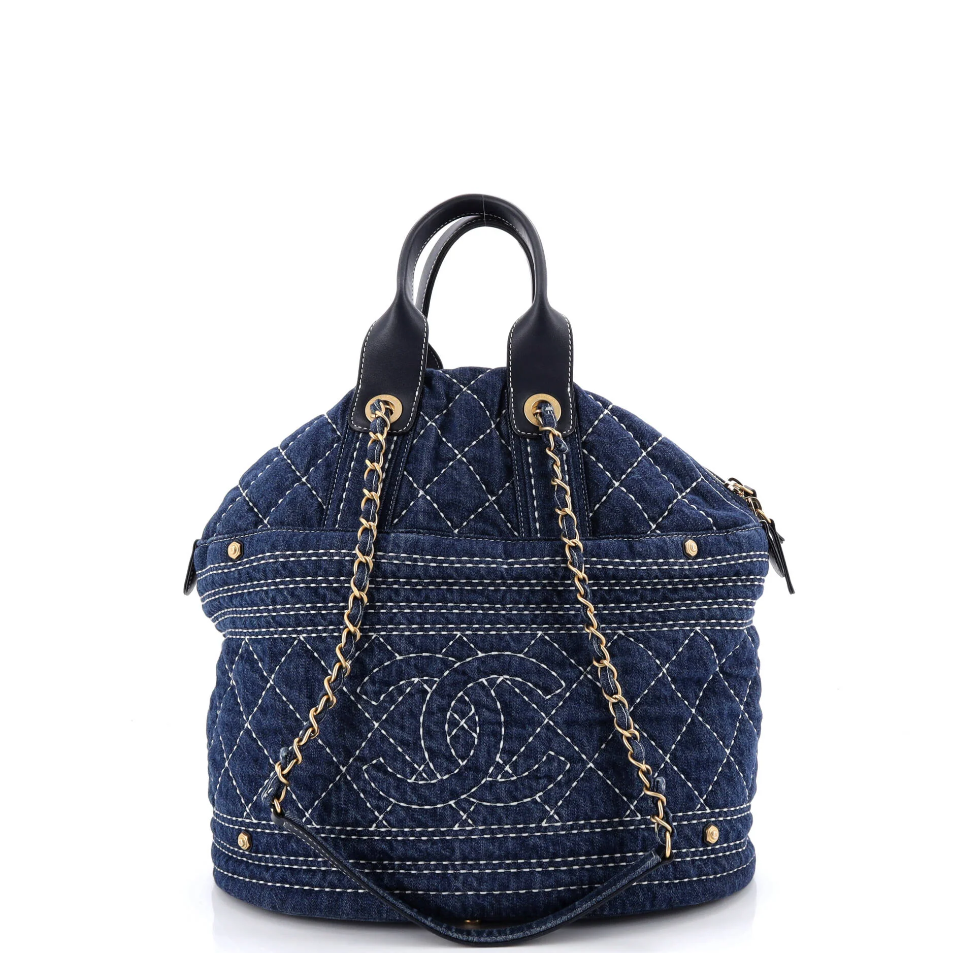 Denim Trip Tote Quilted Denim - Image 3