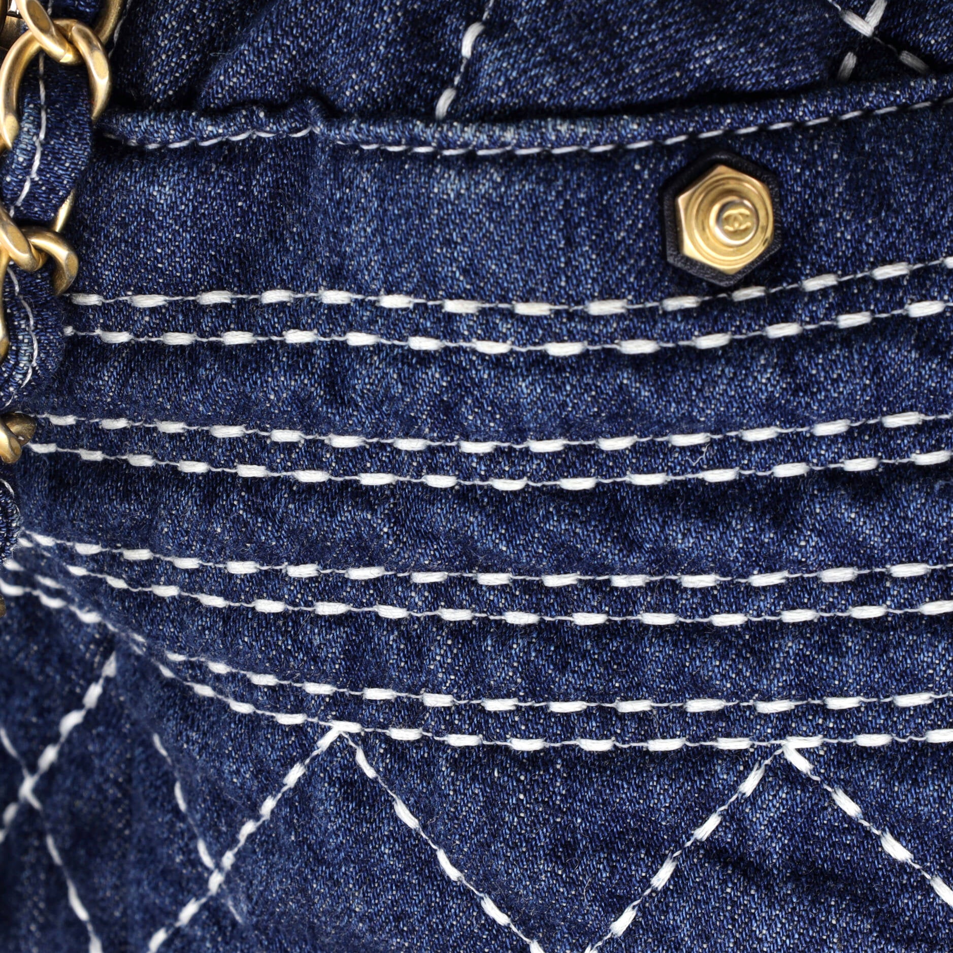 Denim Trip Tote Quilted Denim - Image 6