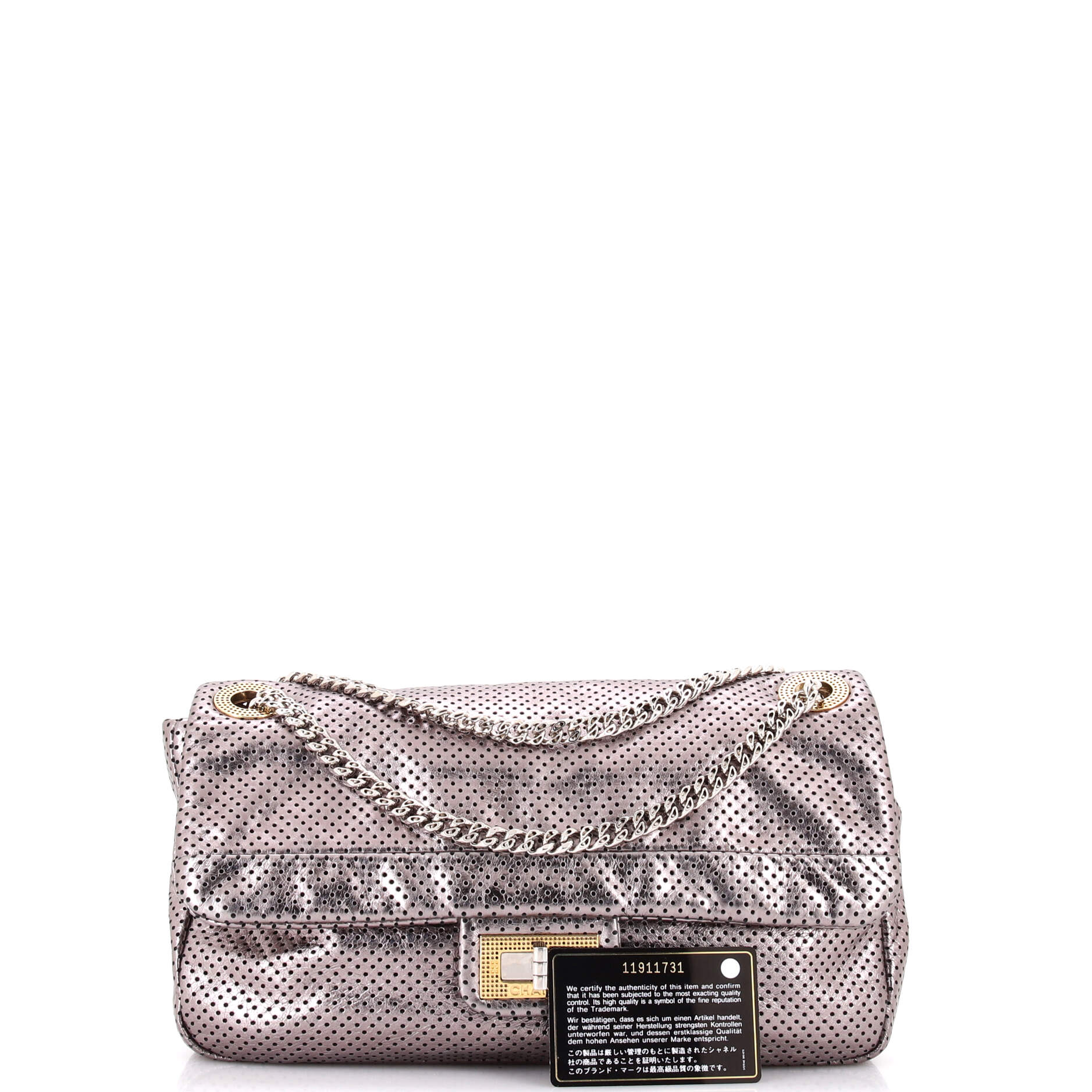 Drill Flap Bag Perforated Leather Medium - Image 2