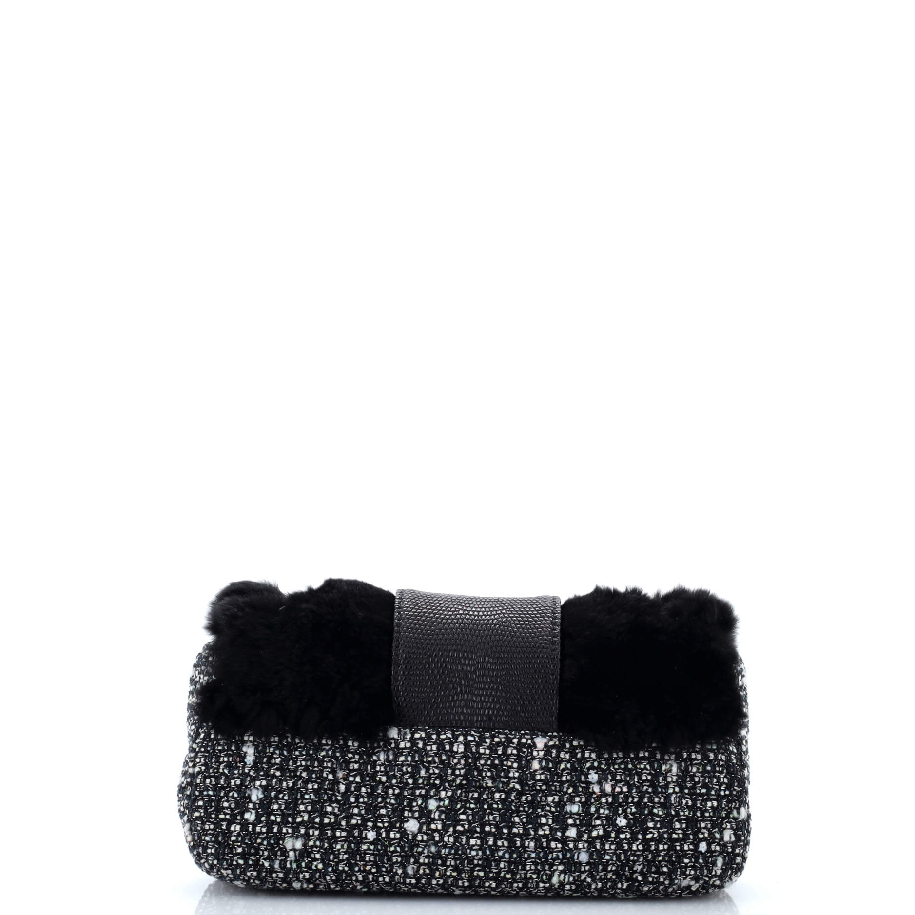 Fantasy Flap Bag Fur and Tweed with Lizard Medium - Image 3