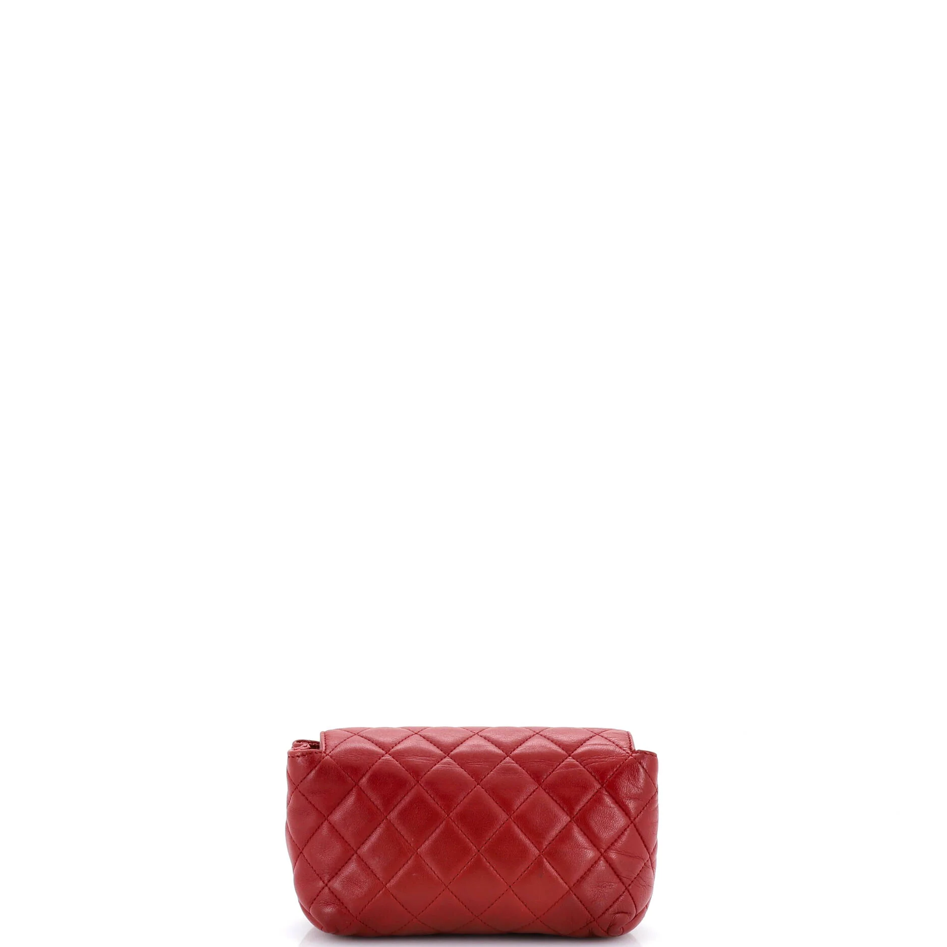 Flap Zip Cosmetic Case Quilted Lambskin Small - Image 3