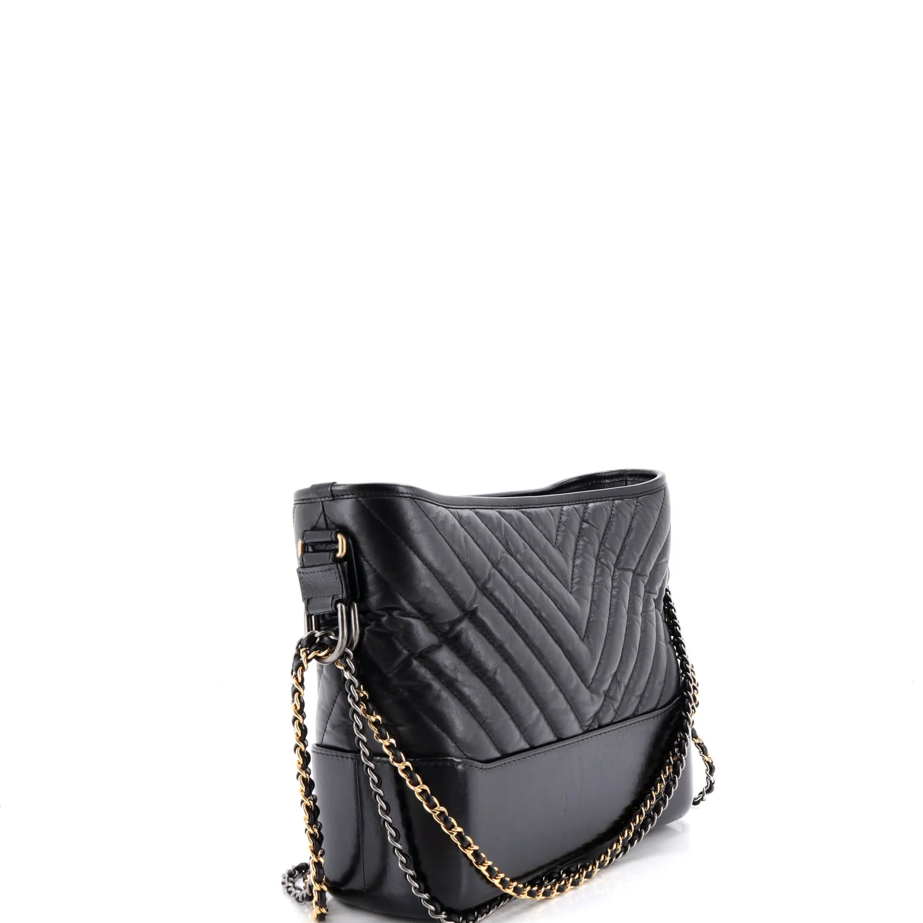 Gabrielle Hobo Chevron Aged Calfskin Medium - Image 2