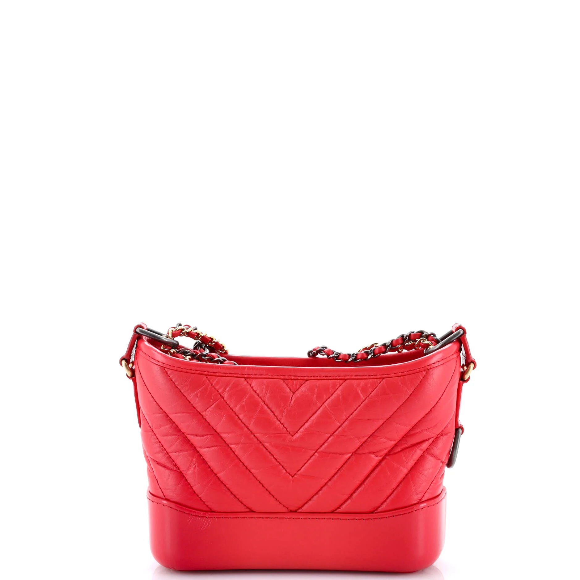 Gabrielle Hobo Chevron Aged Calfskin Small - Image 4
