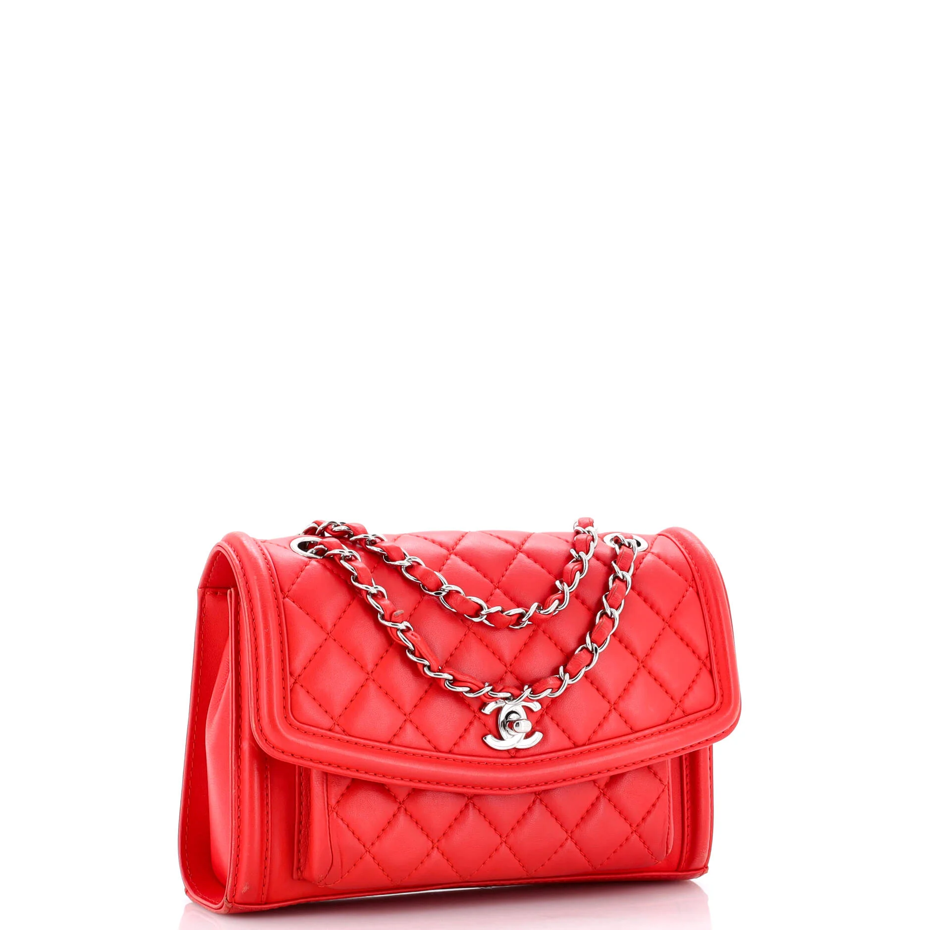 Geometric Flap Bag Quilted Lambskin Large - Image 2