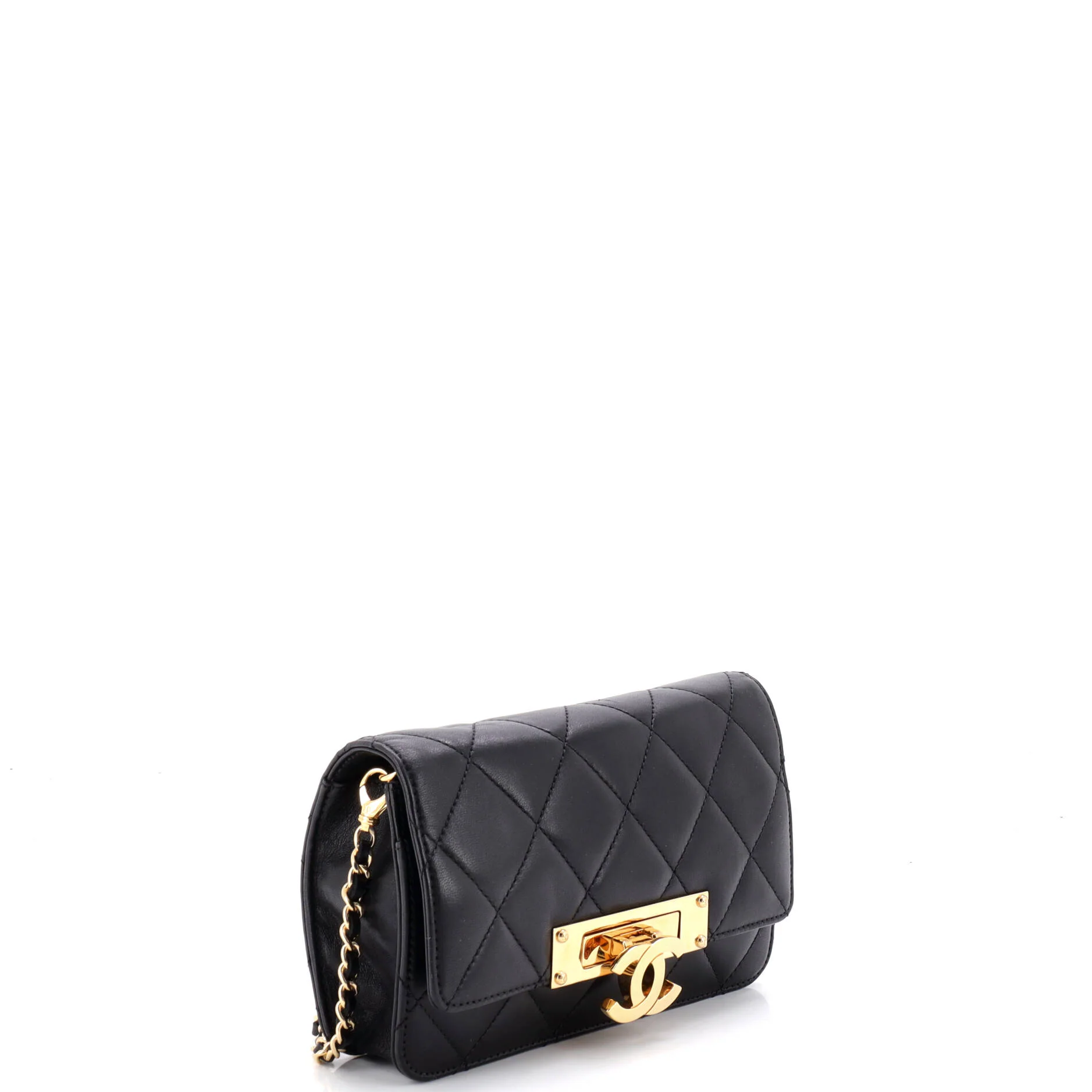 Golden Class Wallet on Chain Quilted Lambskin - Image 2