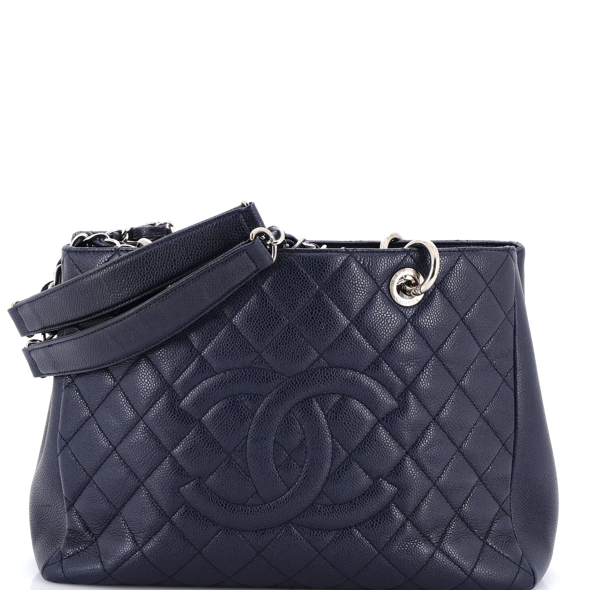 Grand Shopping Tote Quilted Caviar