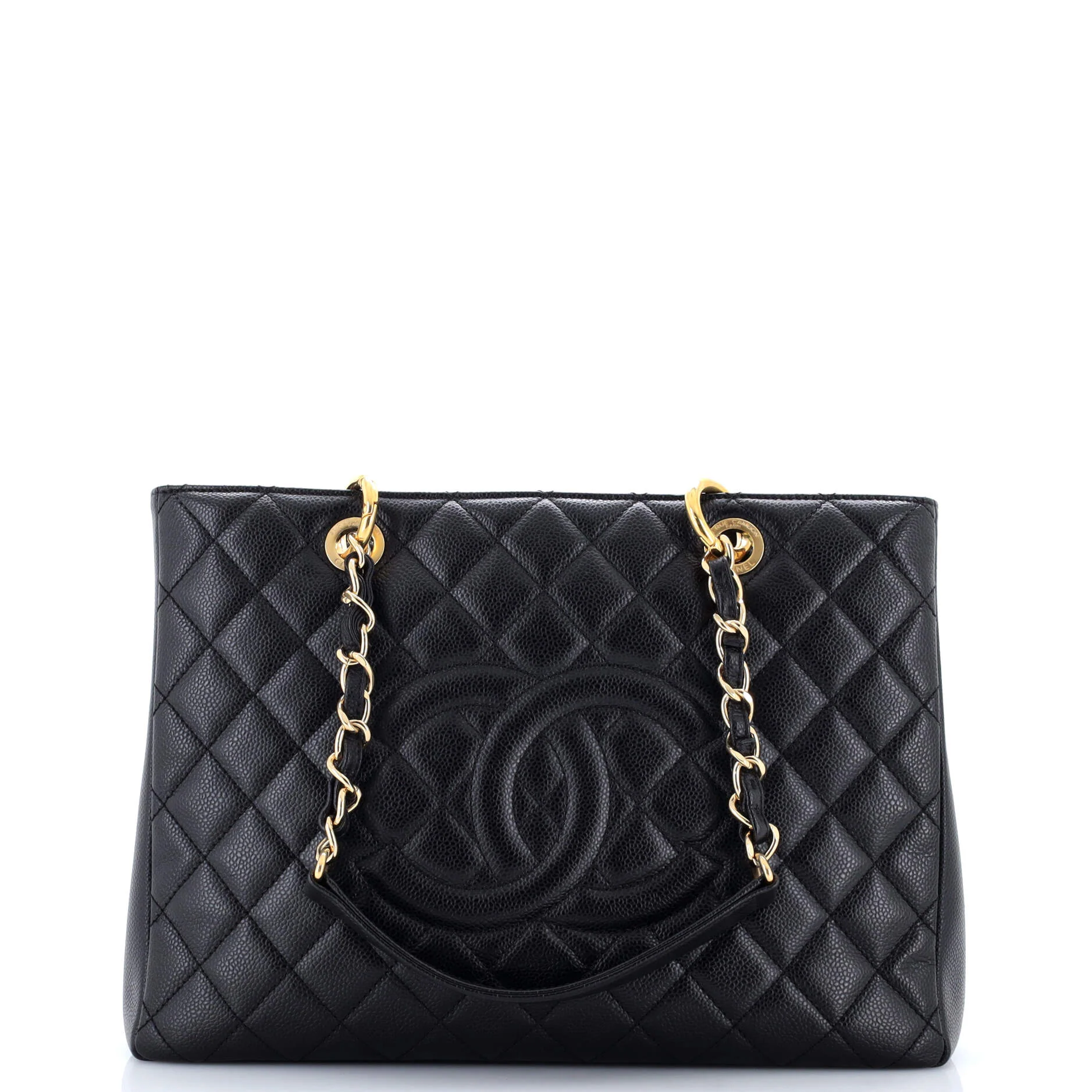 Grand Shopping Tote Quilted Caviar