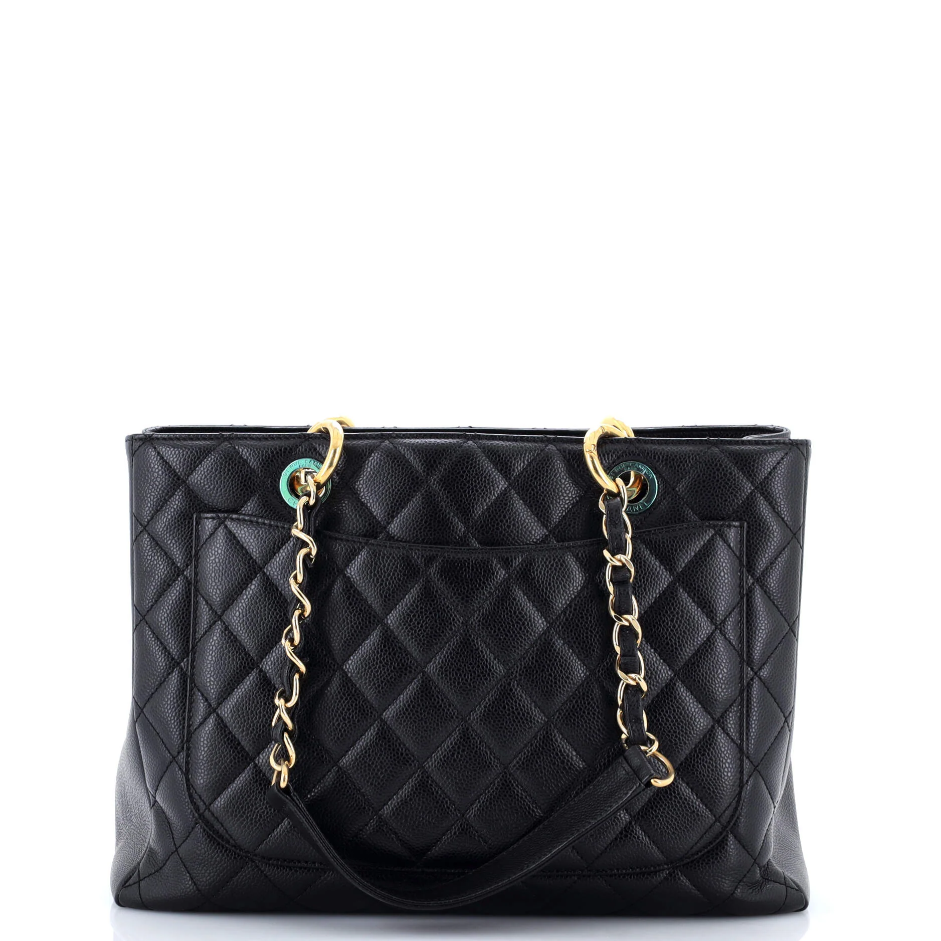Grand Shopping Tote Quilted Caviar - Image 3