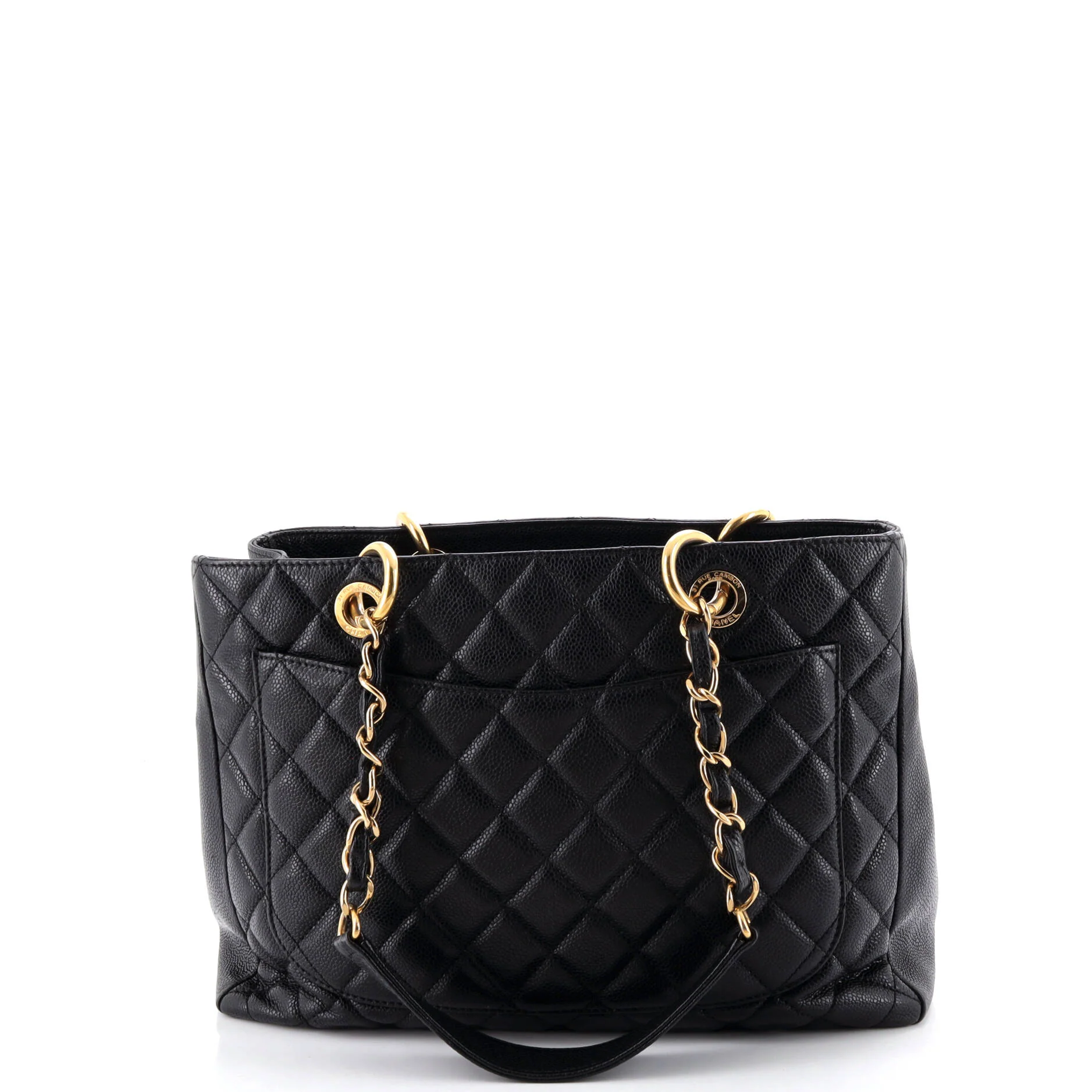 Grand Shopping Tote Quilted Caviar - Image 3
