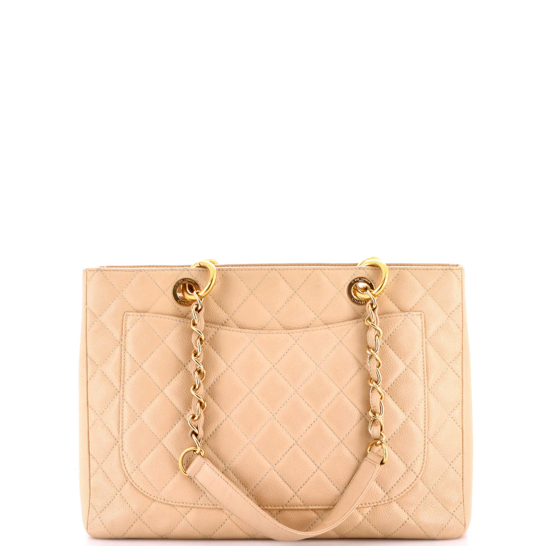 Grand Shopping Tote Quilted Caviar - Image 3