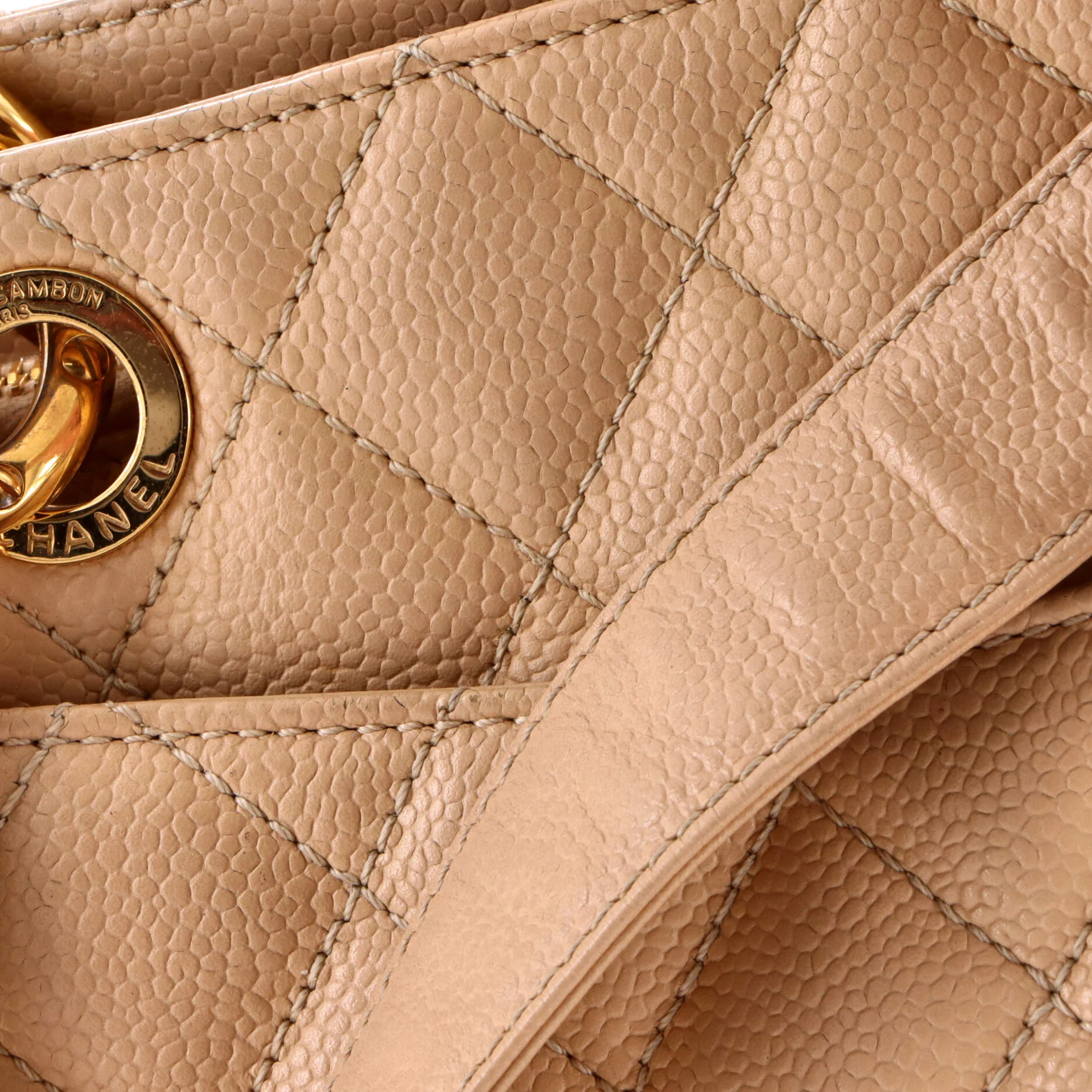 Grand Shopping Tote Quilted Caviar - Image 7