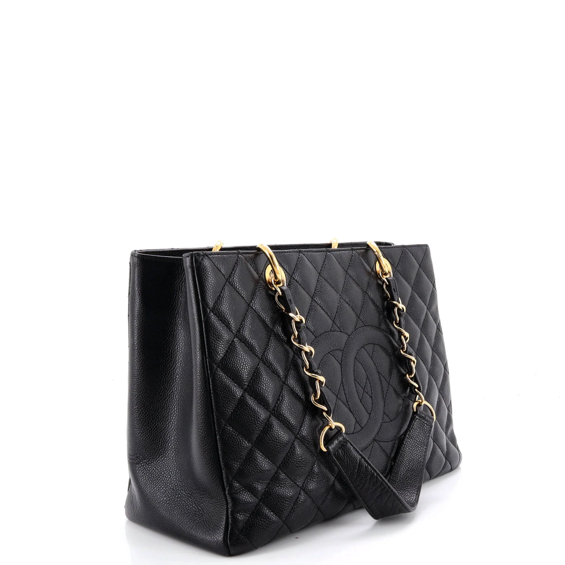 Grand Shopping Tote Quilted Caviar - Image 2