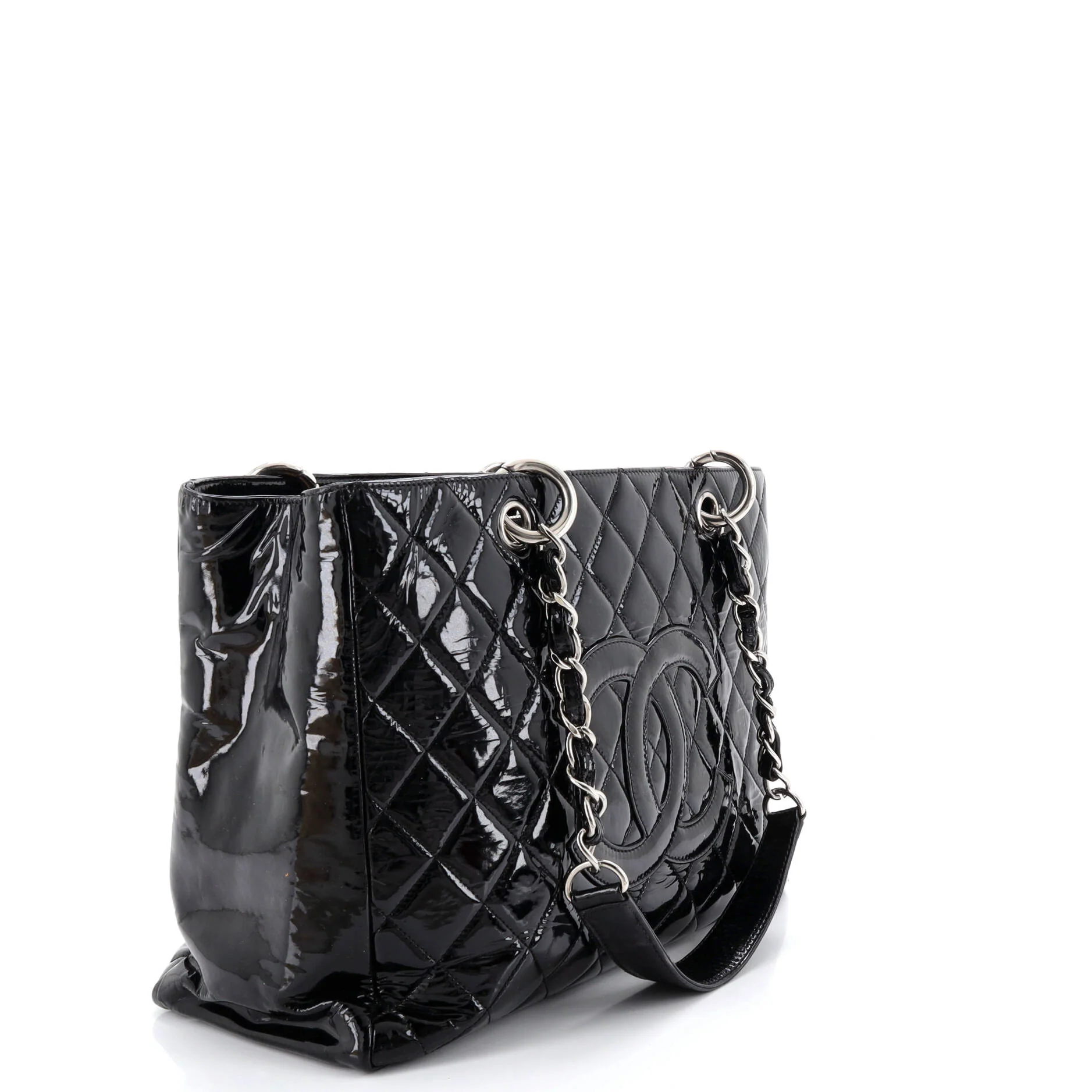 Grand Shopping Tote Quilted Patent - Image 3