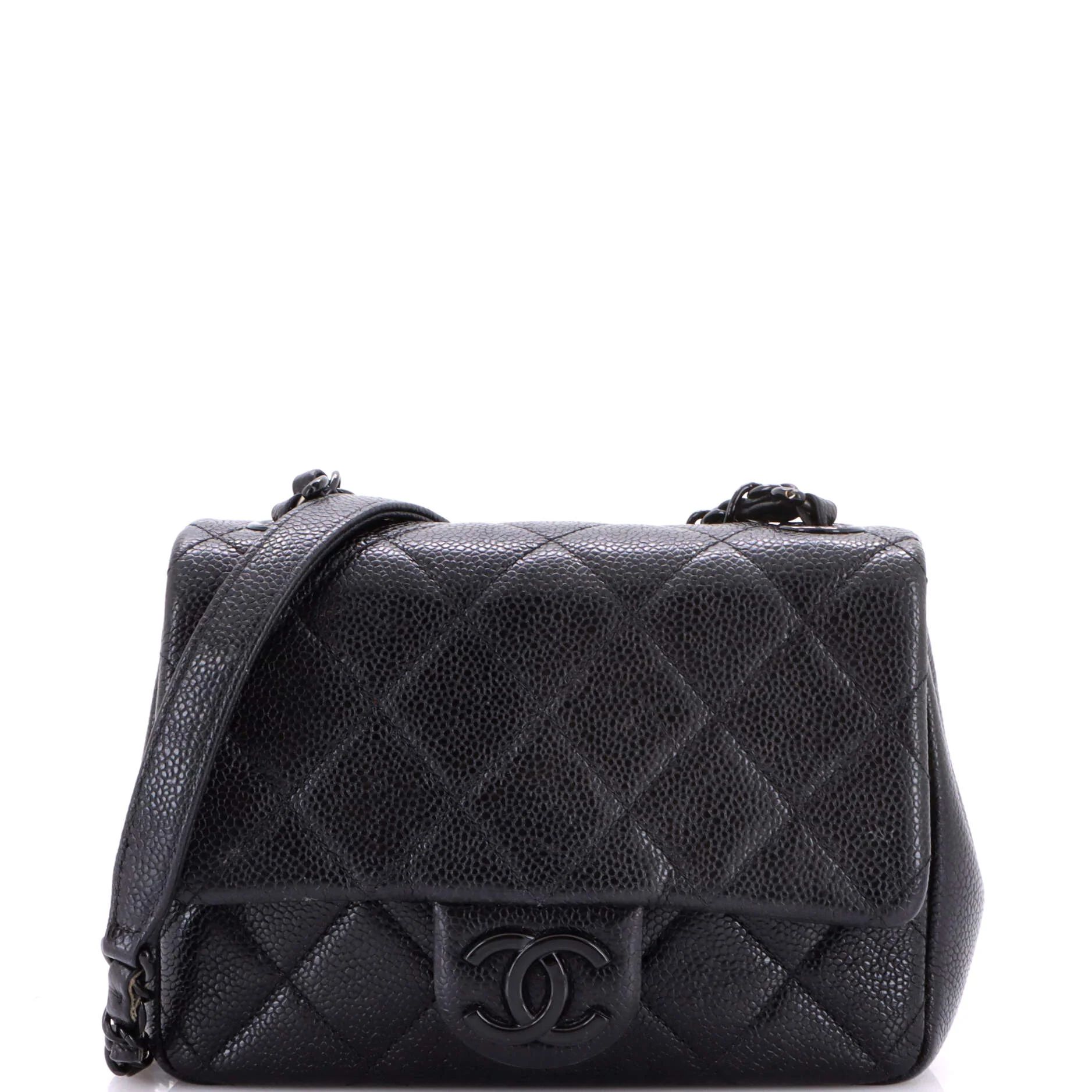 Incognito Square Flap Bag Quilted Caviar Mini