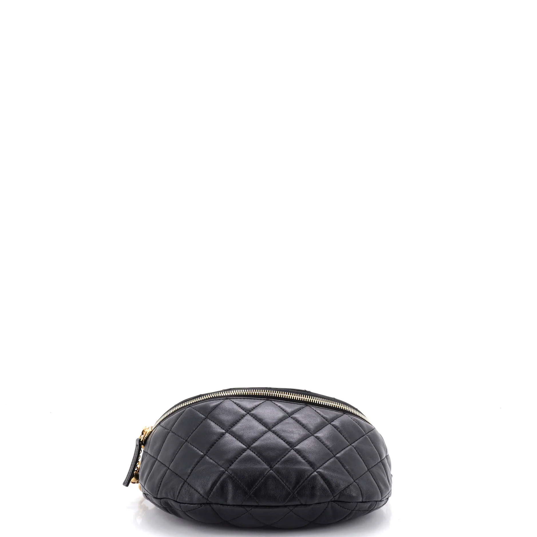 Jeweled CC Waist Bag Quilted Lambskin with Faux Pearls - Image 4