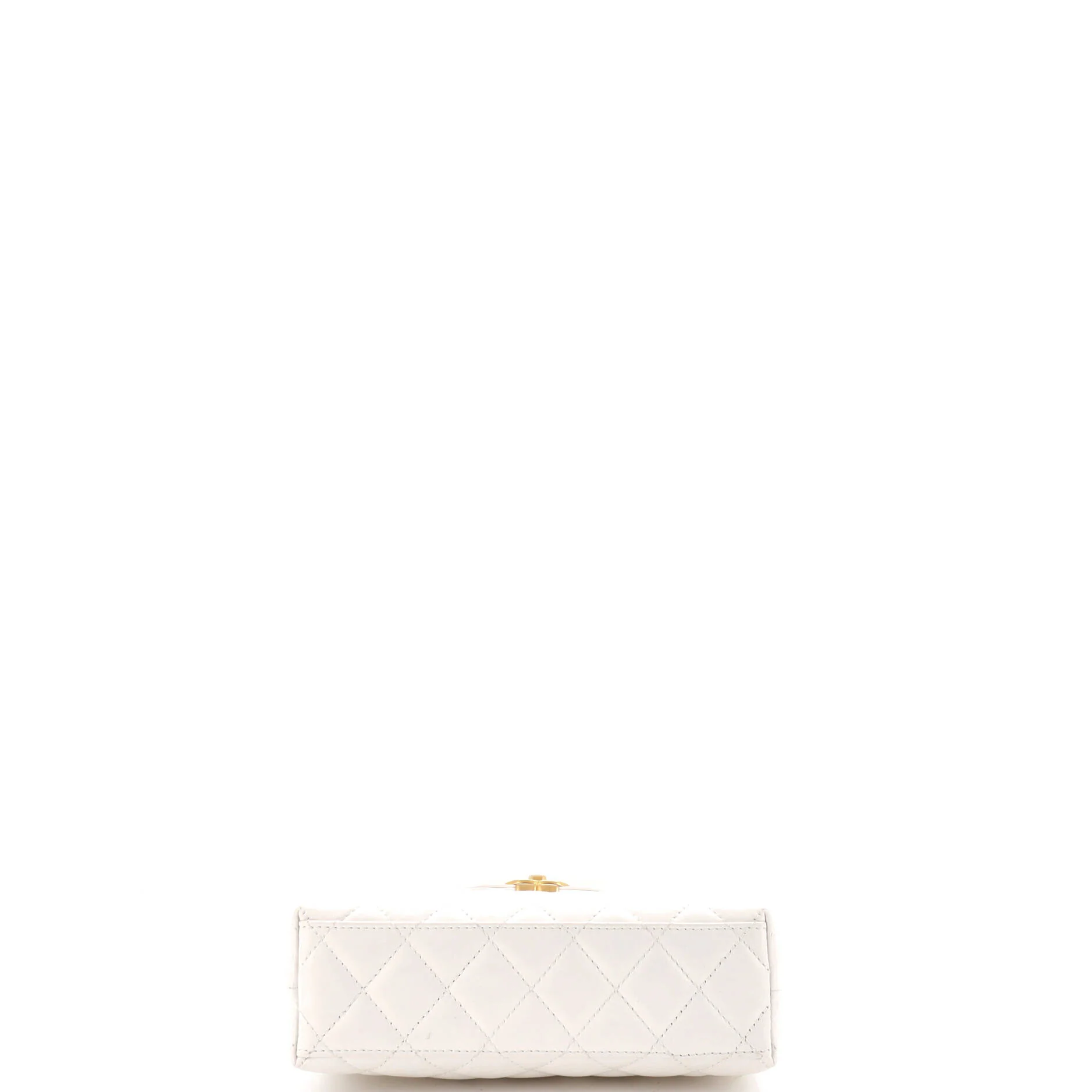 Kelly Top Handle Shopping Bag Quilted Shiny Aged Calfskin Mini - Image 4