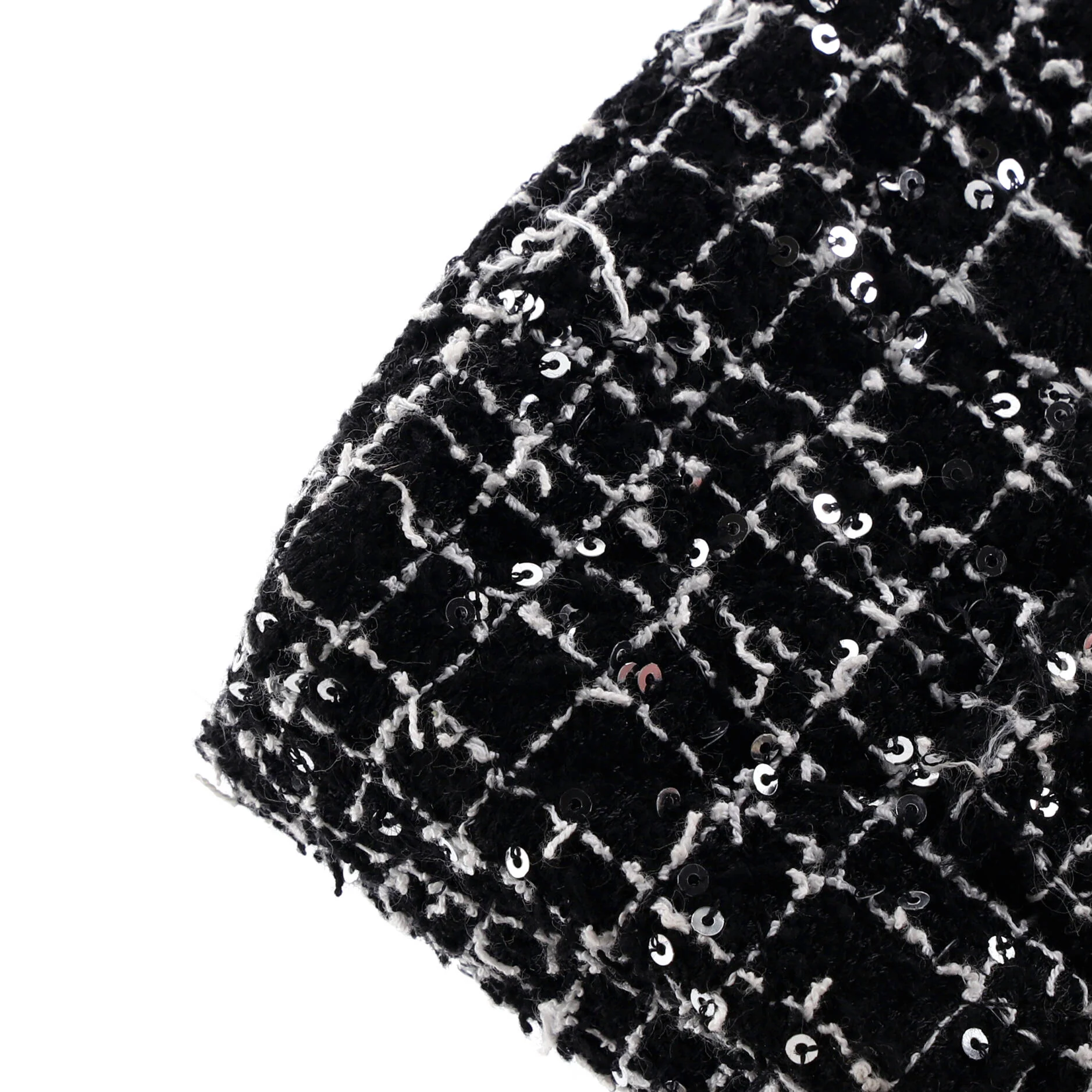 Kelly Top Handle Shopping Bag Quilted Tweed with Sequins Nano - Image 6