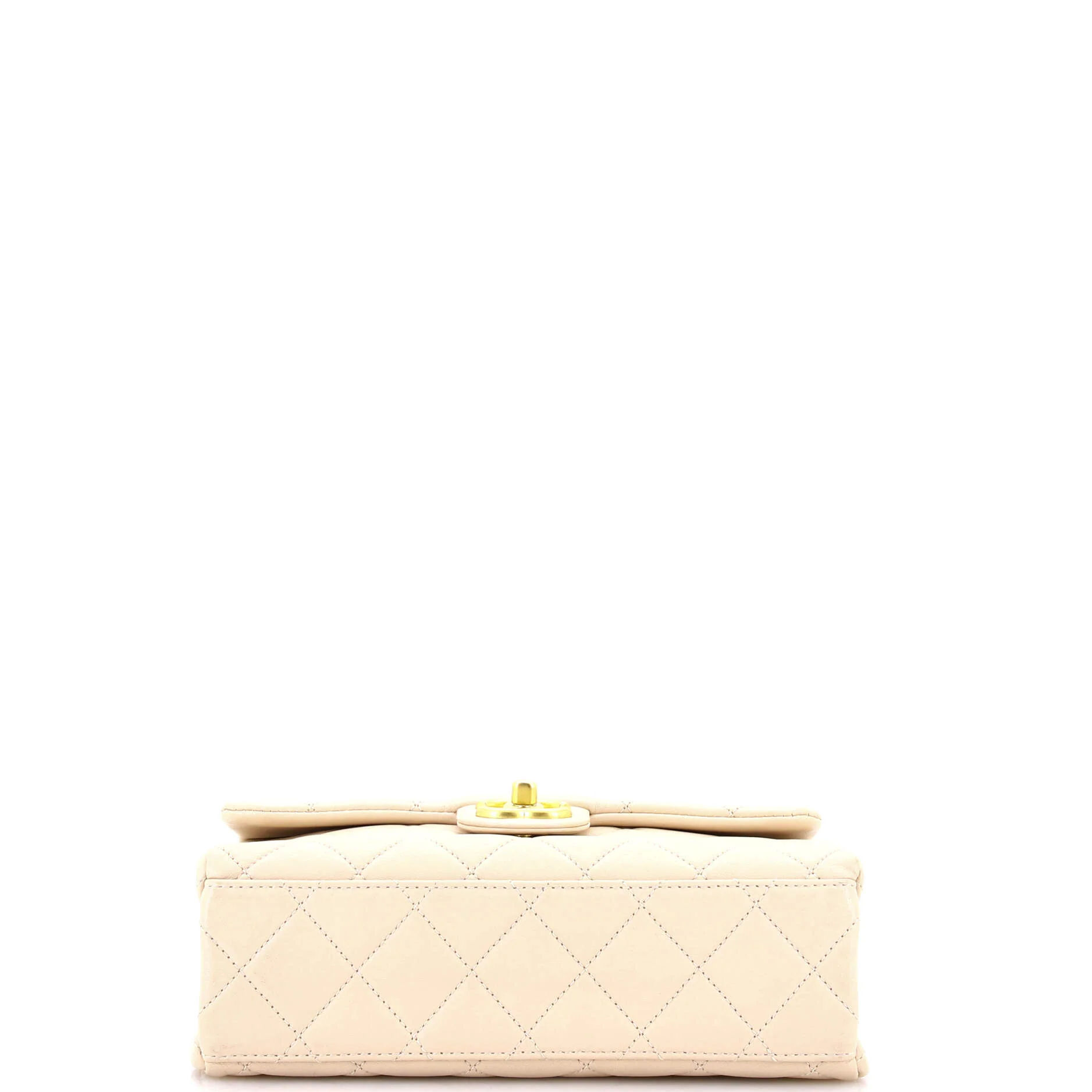 Logo Letters Chanel Touch Chain Flap Bag Quilted Lambskin Medium - Image 4