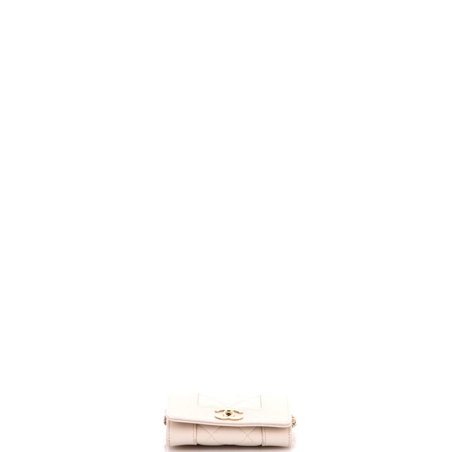 Mademoiselle Vintage Card Holder on Chain Quilted Caviar - Image 5