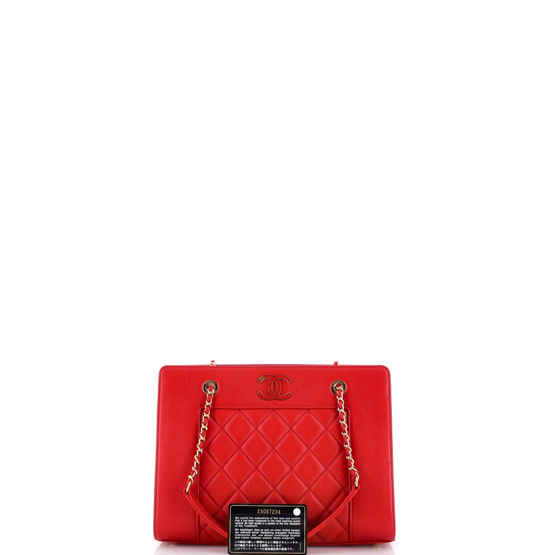Mademoiselle Vintage Shopping Tote Quilted Sheepskin Small - Image 2