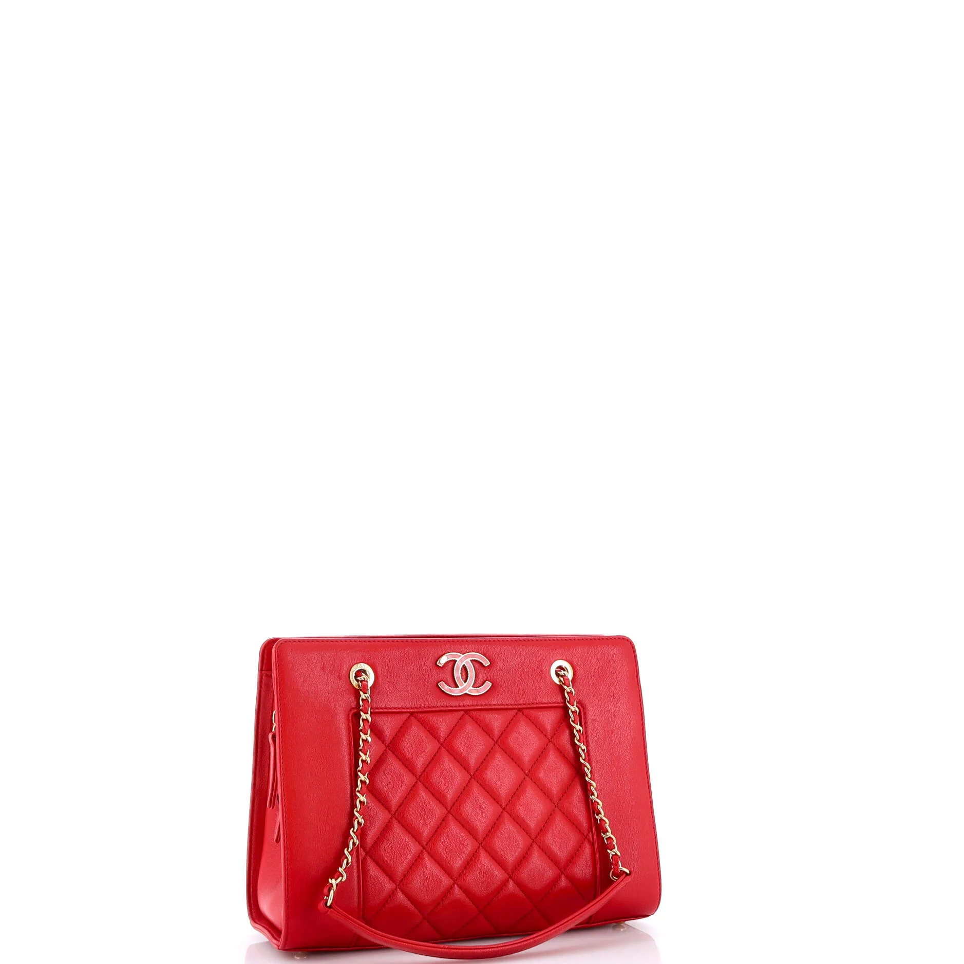 Mademoiselle Vintage Shopping Tote Quilted Sheepskin Small - Image 3