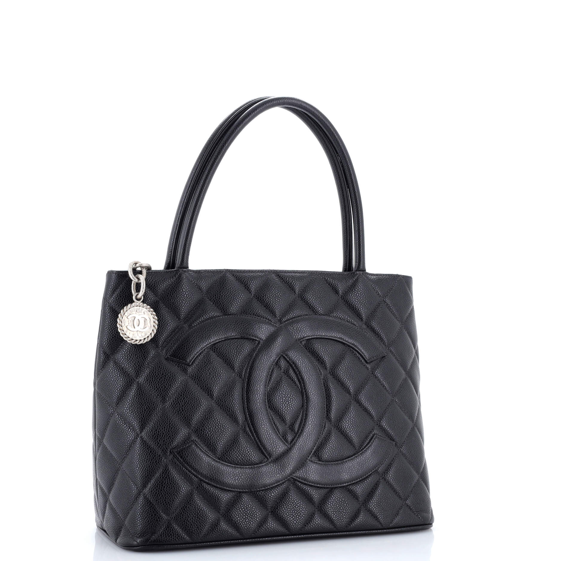 Medallion Tote Quilted Caviar - Image 2