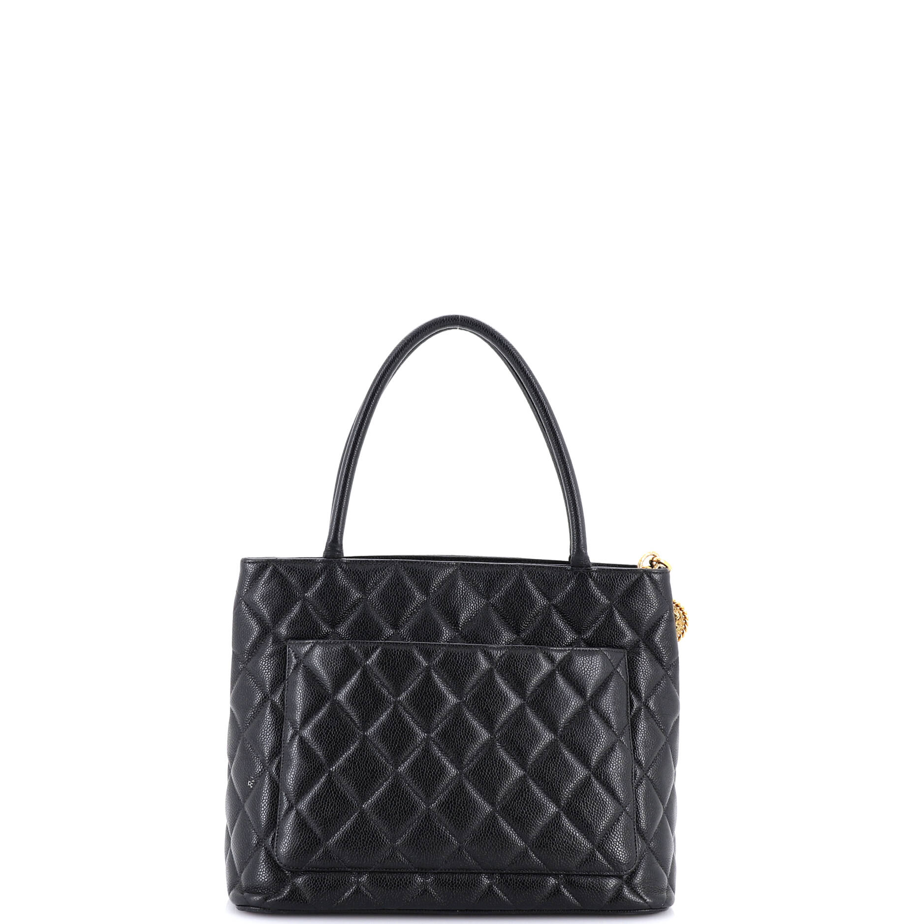 Medallion Tote Quilted Caviar - Image 4