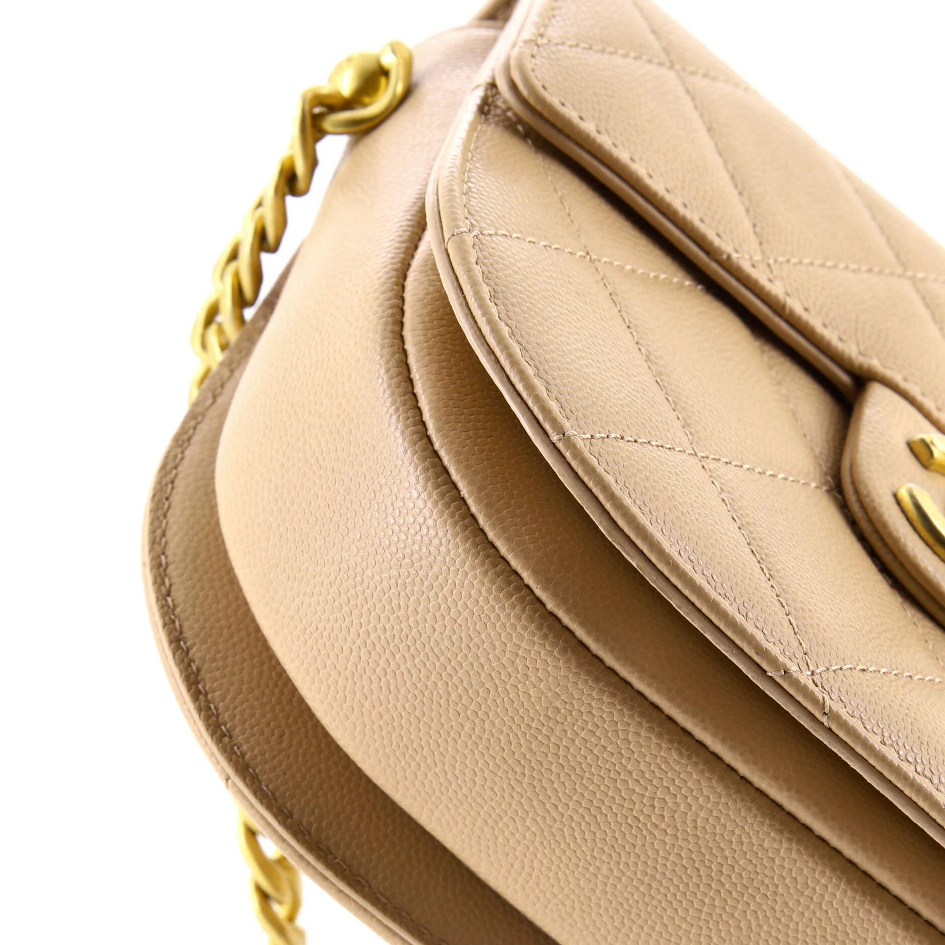 Moon Flap Messenger Bag Quilted Caviar Mini - Image 6
