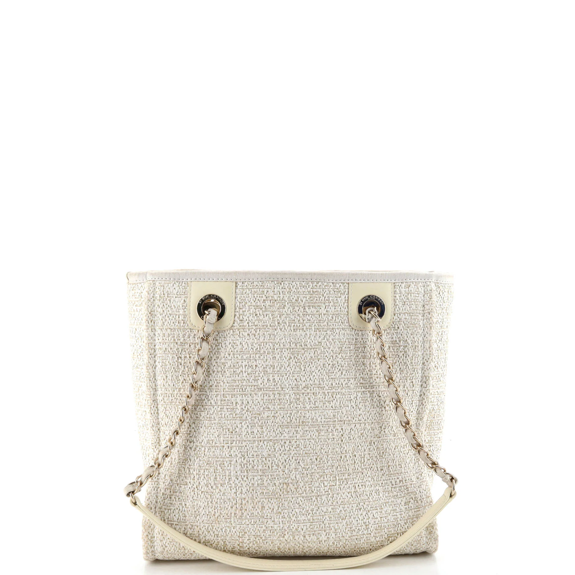 North South Deauville Tote Raffia with Glitter Detail Small - Image 3