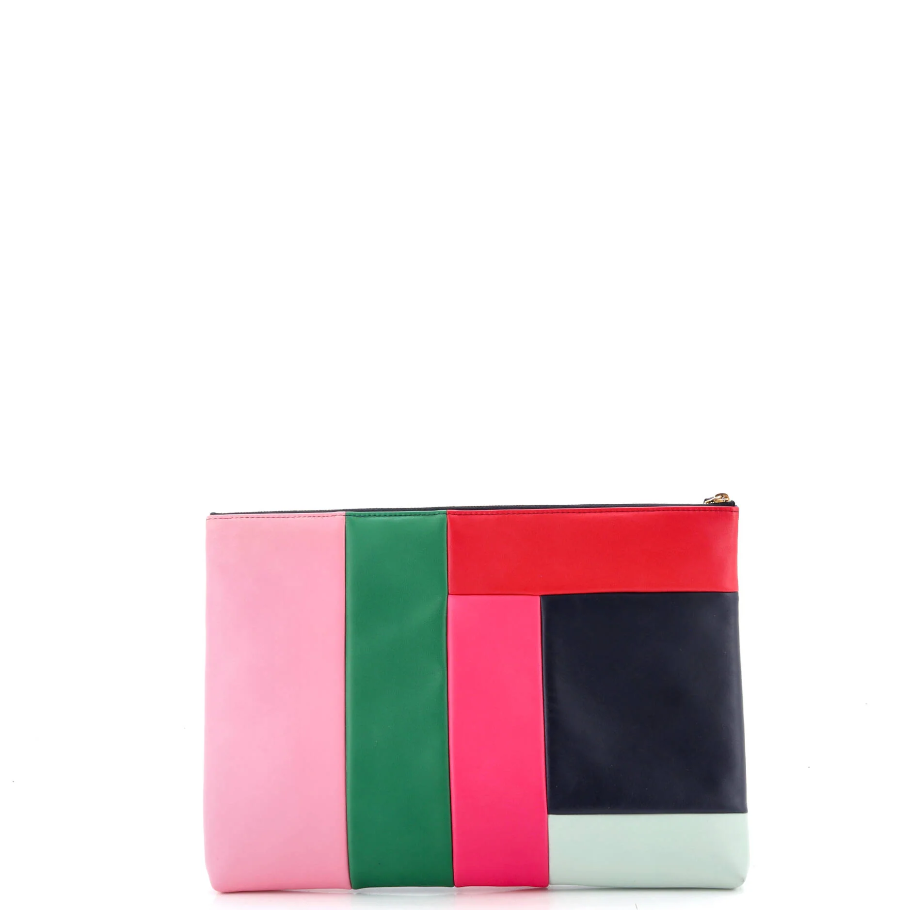 O Case Clutch Colorblock Leather Large - Image 4