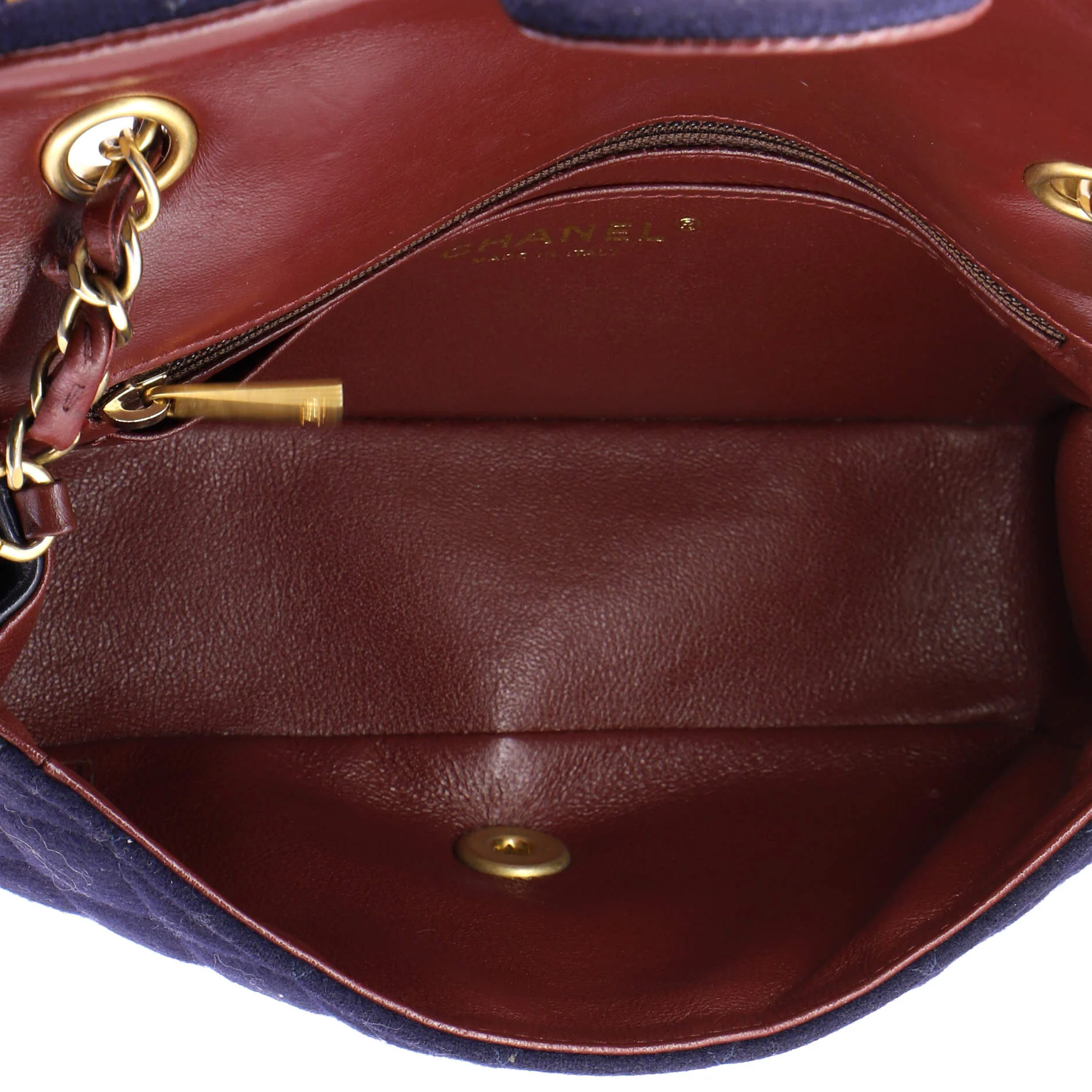 Paris-Hamburg Charms Classic Single Flap Bag Quilted Wool and Lambskin Mini - Image 5