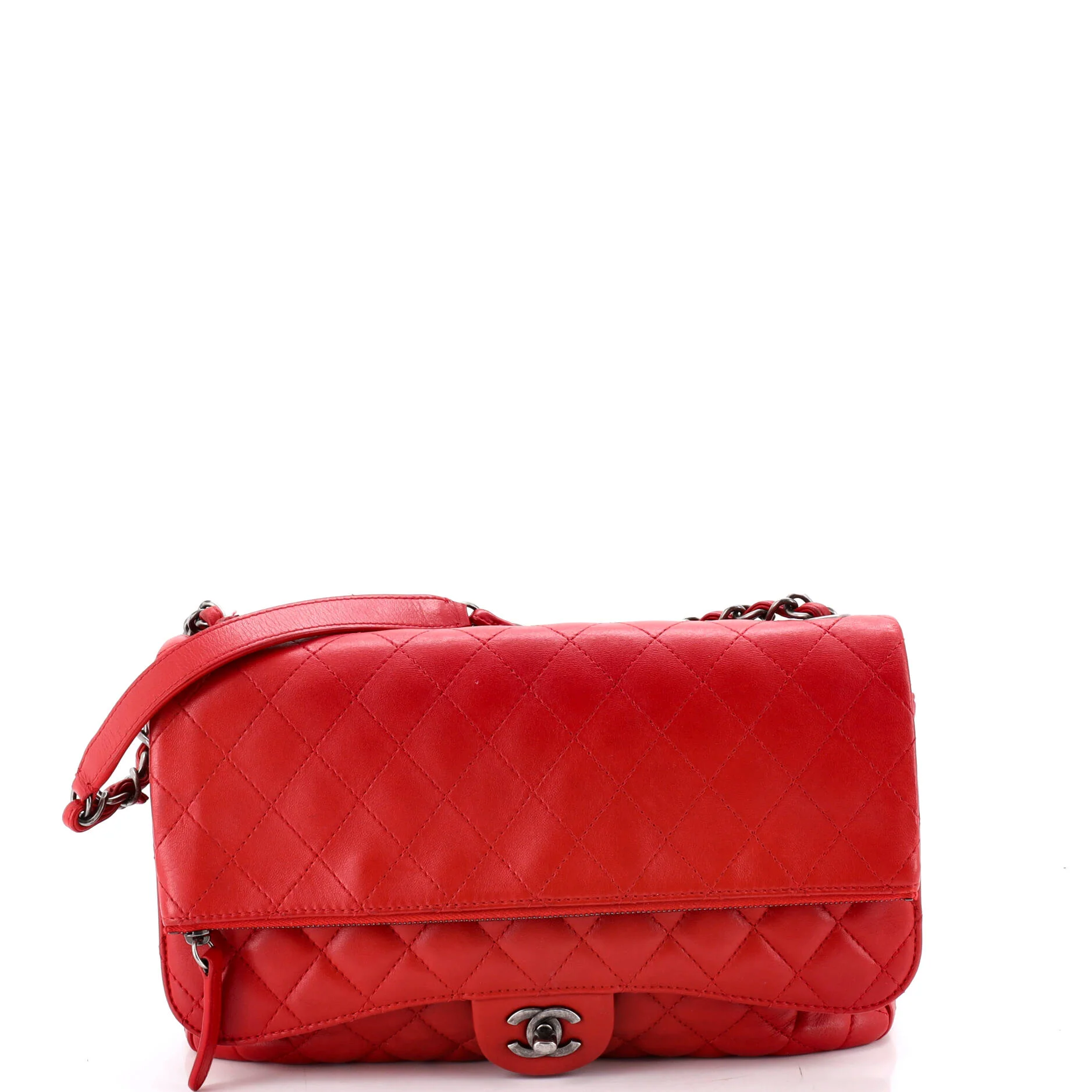 Paris-Salzburg Zip Multi Flap Bag Quilted Lambskin Large
