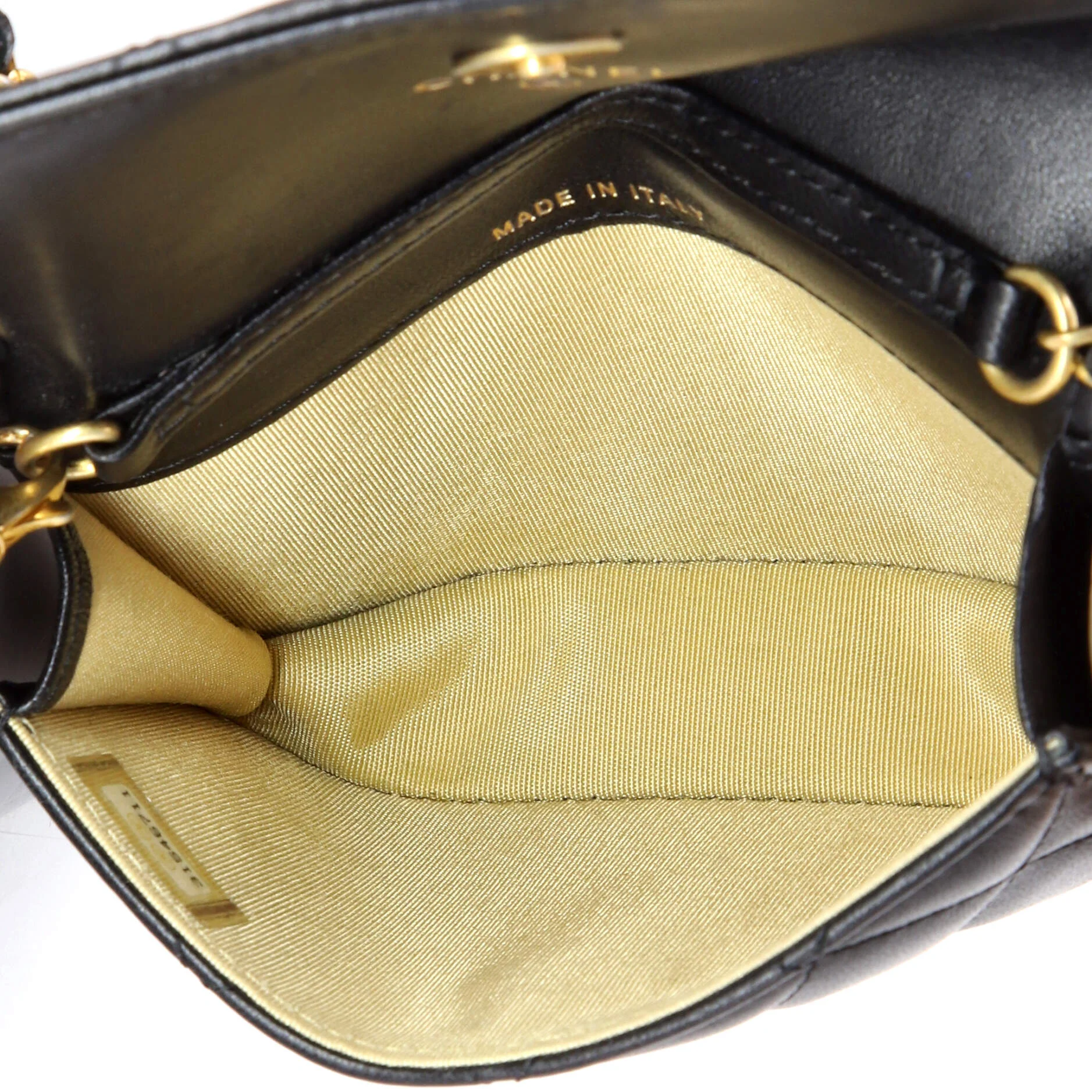 Pearl Crush Flap Clutch with Chain Quilted Lambskin Mini - Image 5