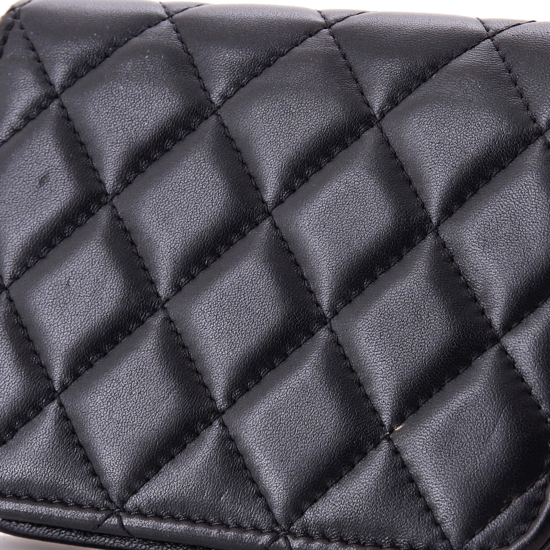 Pearl Crush Flap Clutch with Chain Quilted Lambskin Mini - Image 6