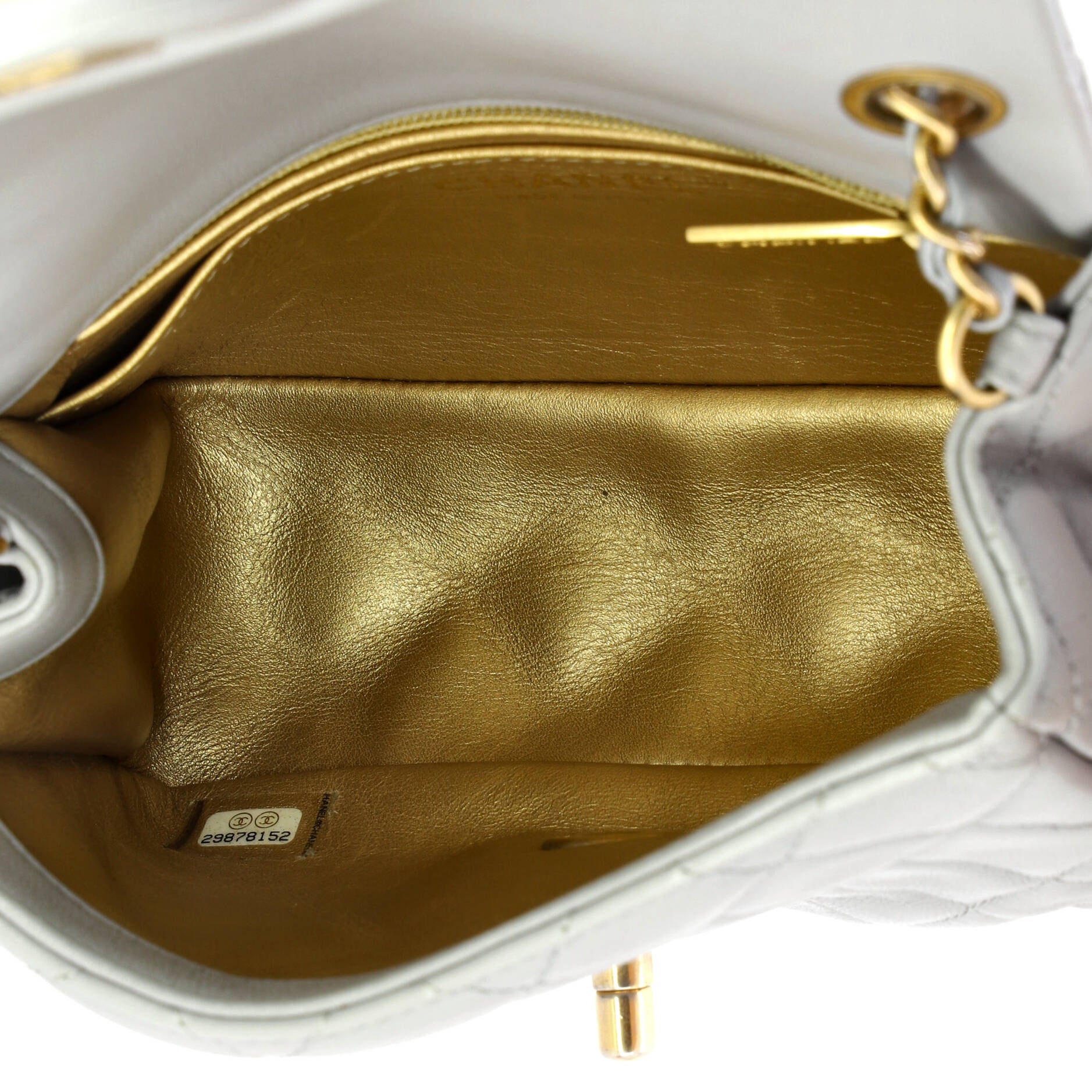 Pearl Crush Square Flap Bag Quilted Lambskin Mini - Image 6