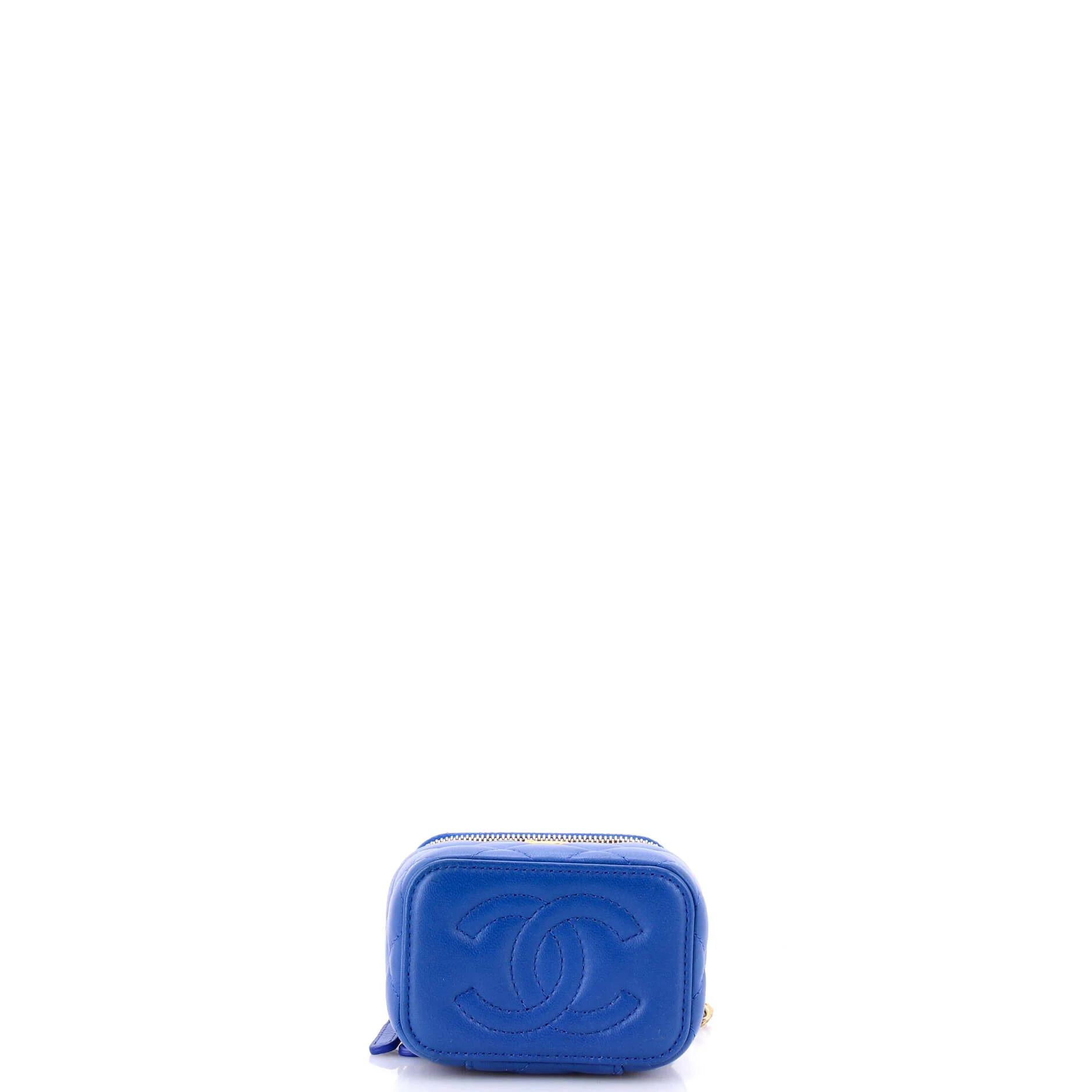 Pearl Crush Vanity Case with Chain Quilted Lambskin Mini - Image 4