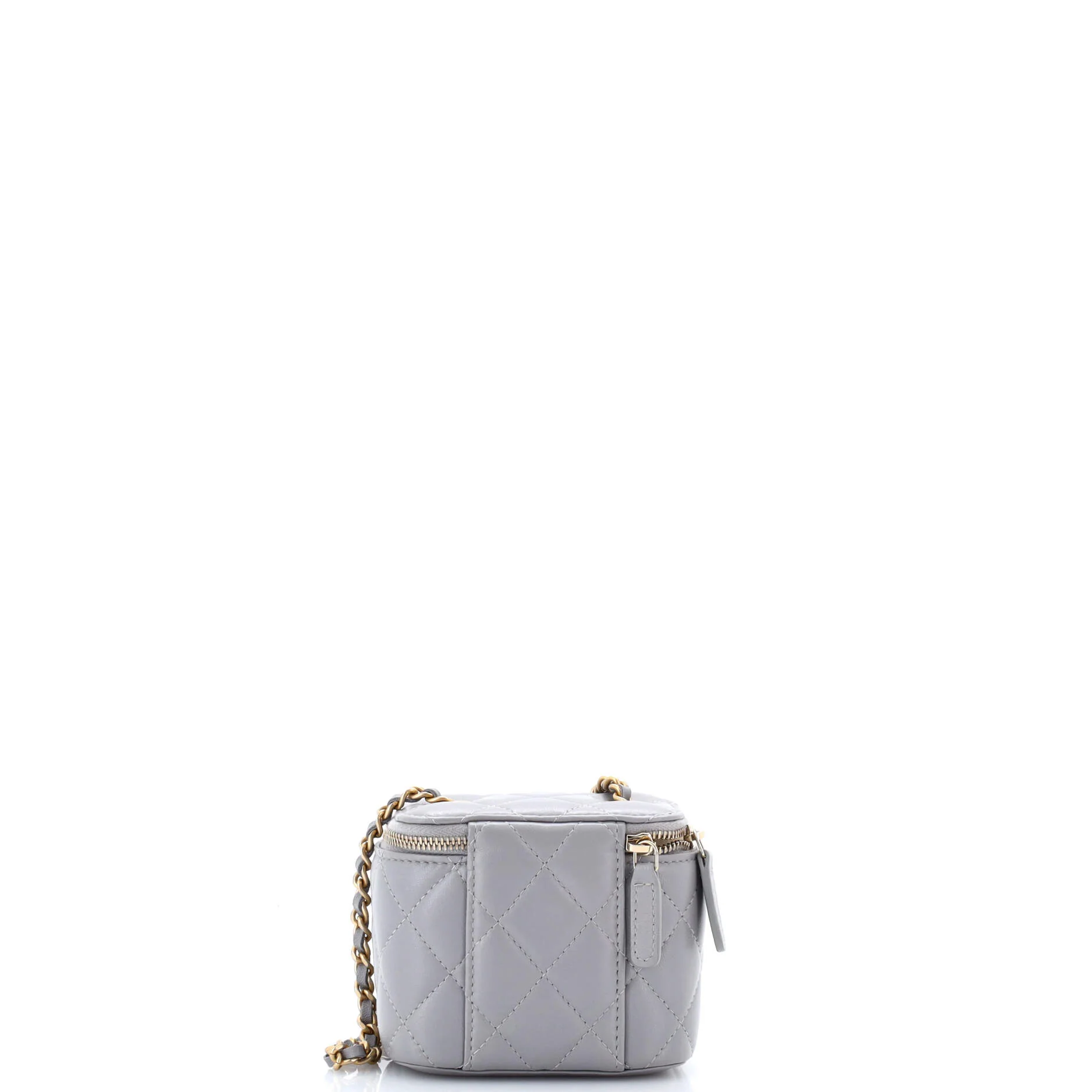Pearl Crush Vanity Case with Chain Quilted Lambskin Mini - Image 3