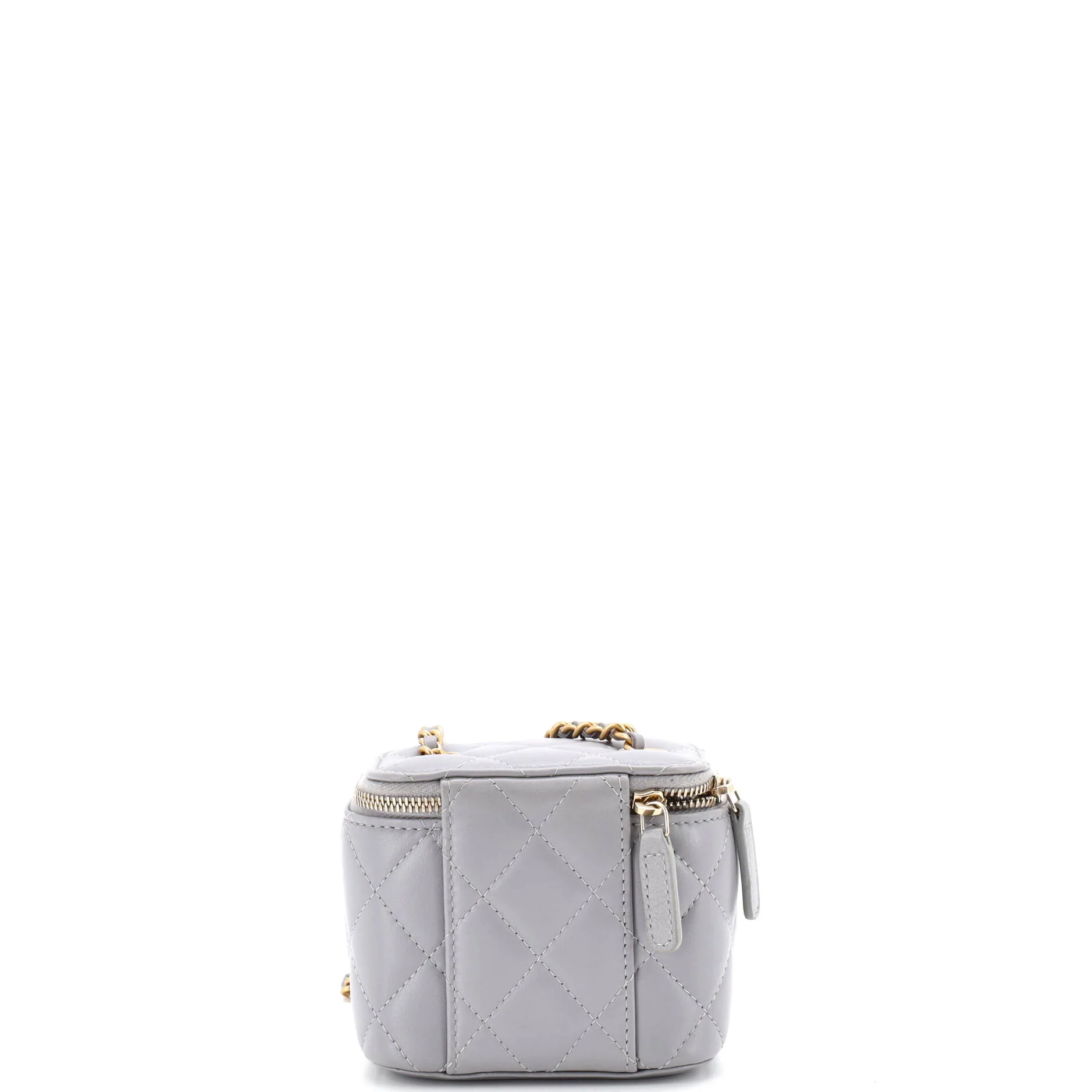 Pearl Crush Vanity Case with Chain Quilted Lambskin Mini - Image 3