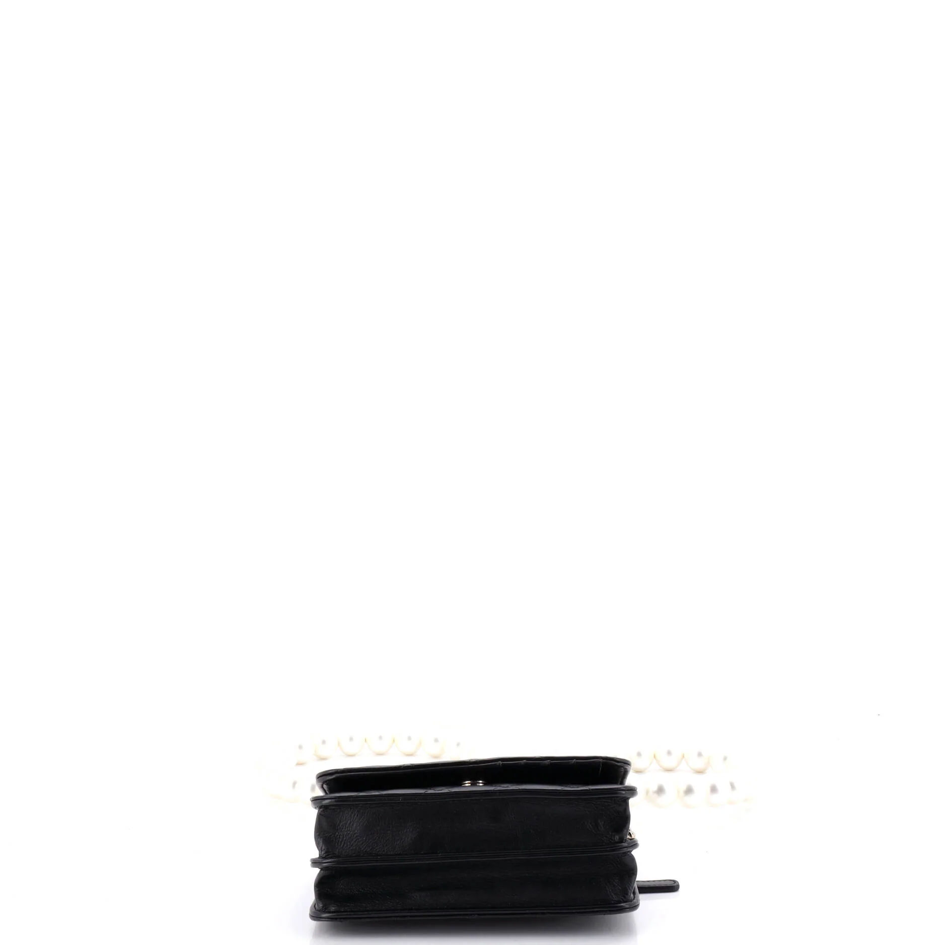 Pearl Strap CC Wallet on Chain Quilted Calfskin Mini - Image 5