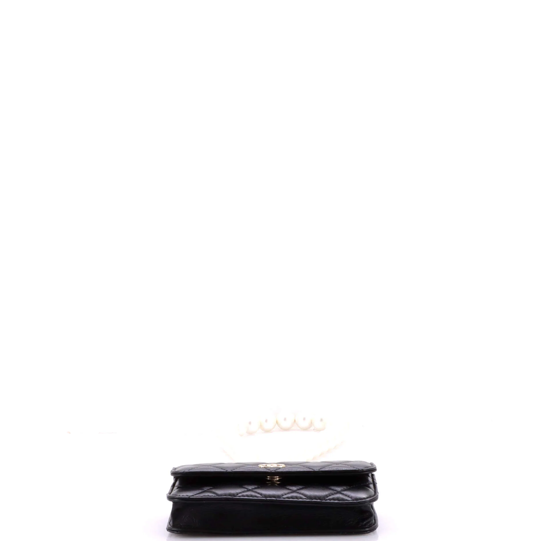 Pearl Strap Clutch with Chain Quilted Calfskin - Image 5