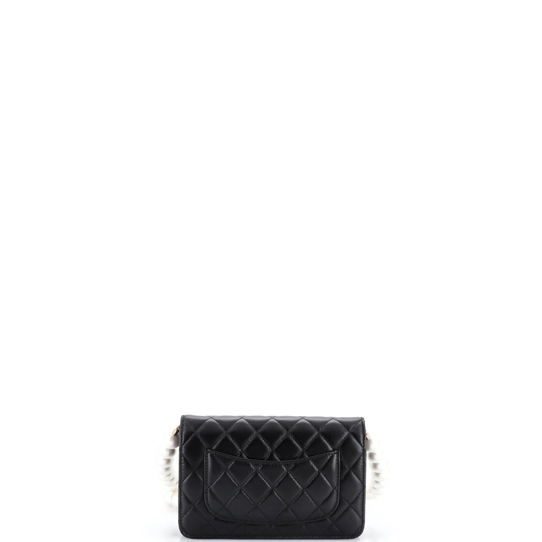Pearl Strap Wallet on Chain Quilted Lambskin - Image 4