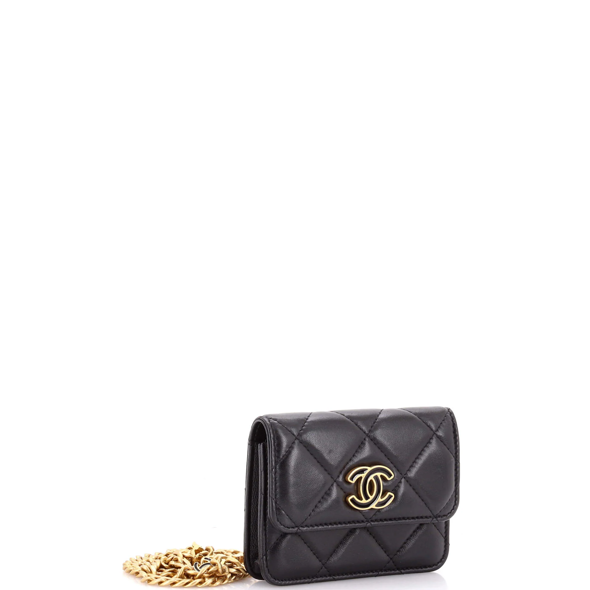 Pending CC Flap Chain Belt Bag Quilted Lambskin Mini - Image 2