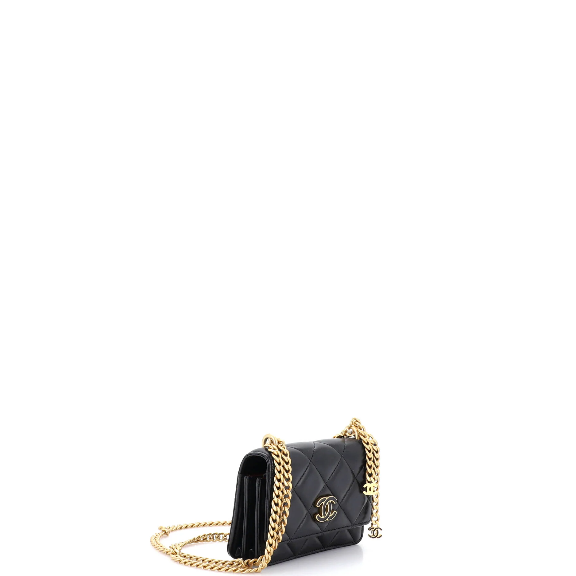Pending CC Wallet on Chain Quilted Lambskin Mini - Image 2