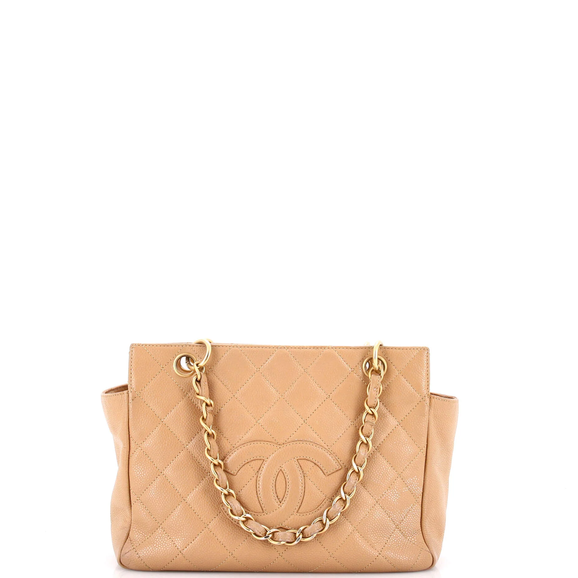 Petite Timeless Tote Quilted Caviar