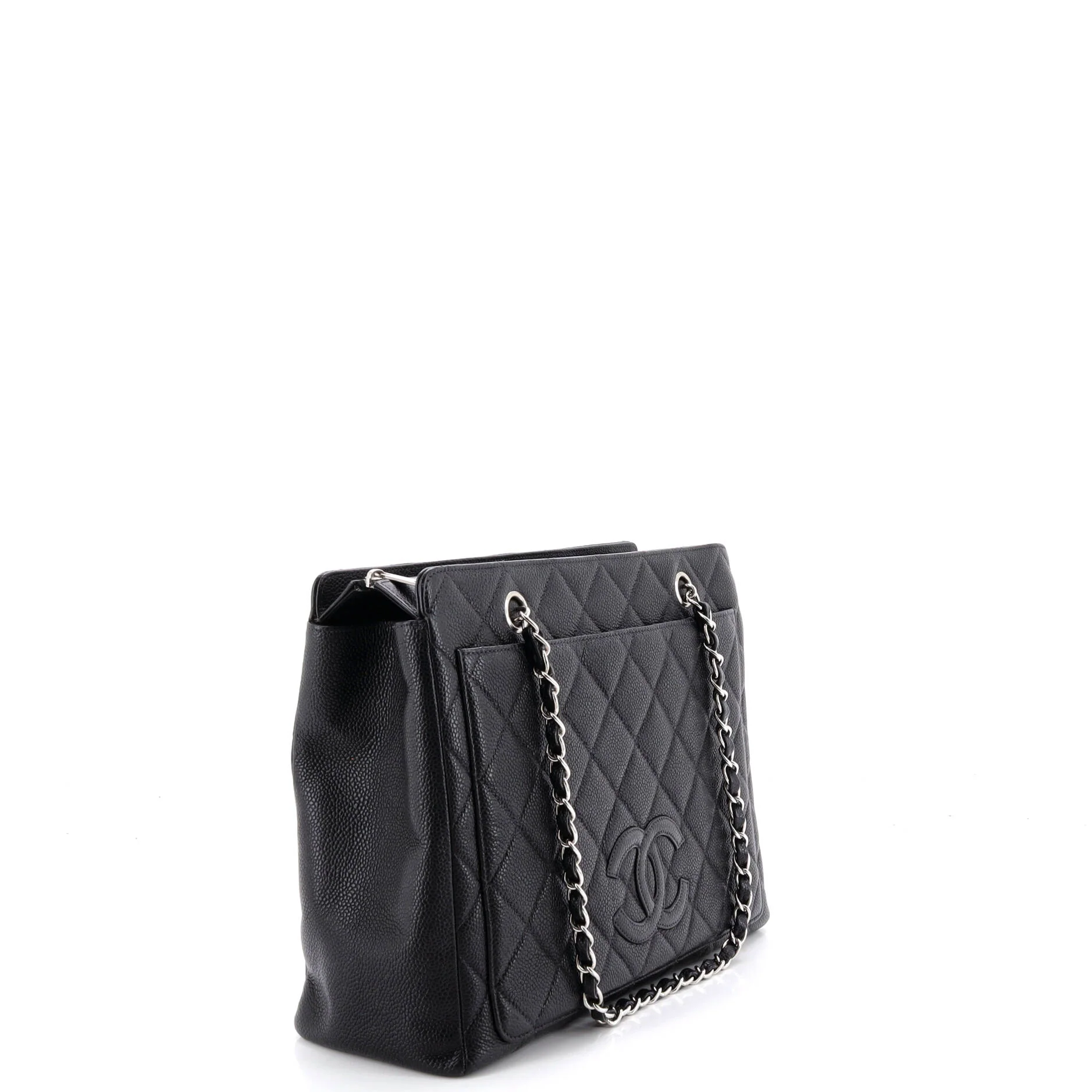 Petite Timeless Tote Quilted Caviar - Image 2